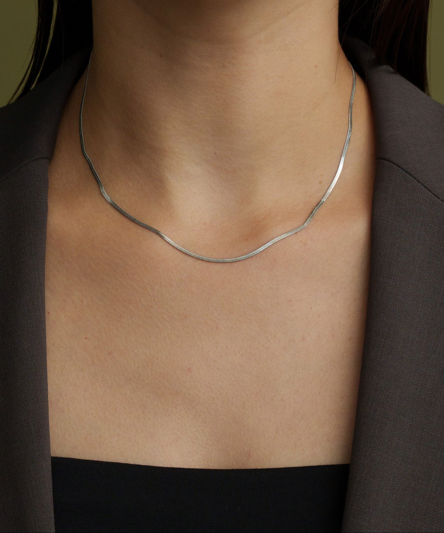 ベーシックスネークチェーンネックレス【Silver】 | tok