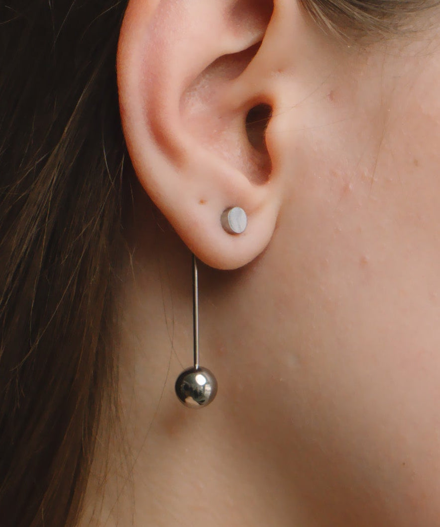 バックデザインポールピアス【Silver】