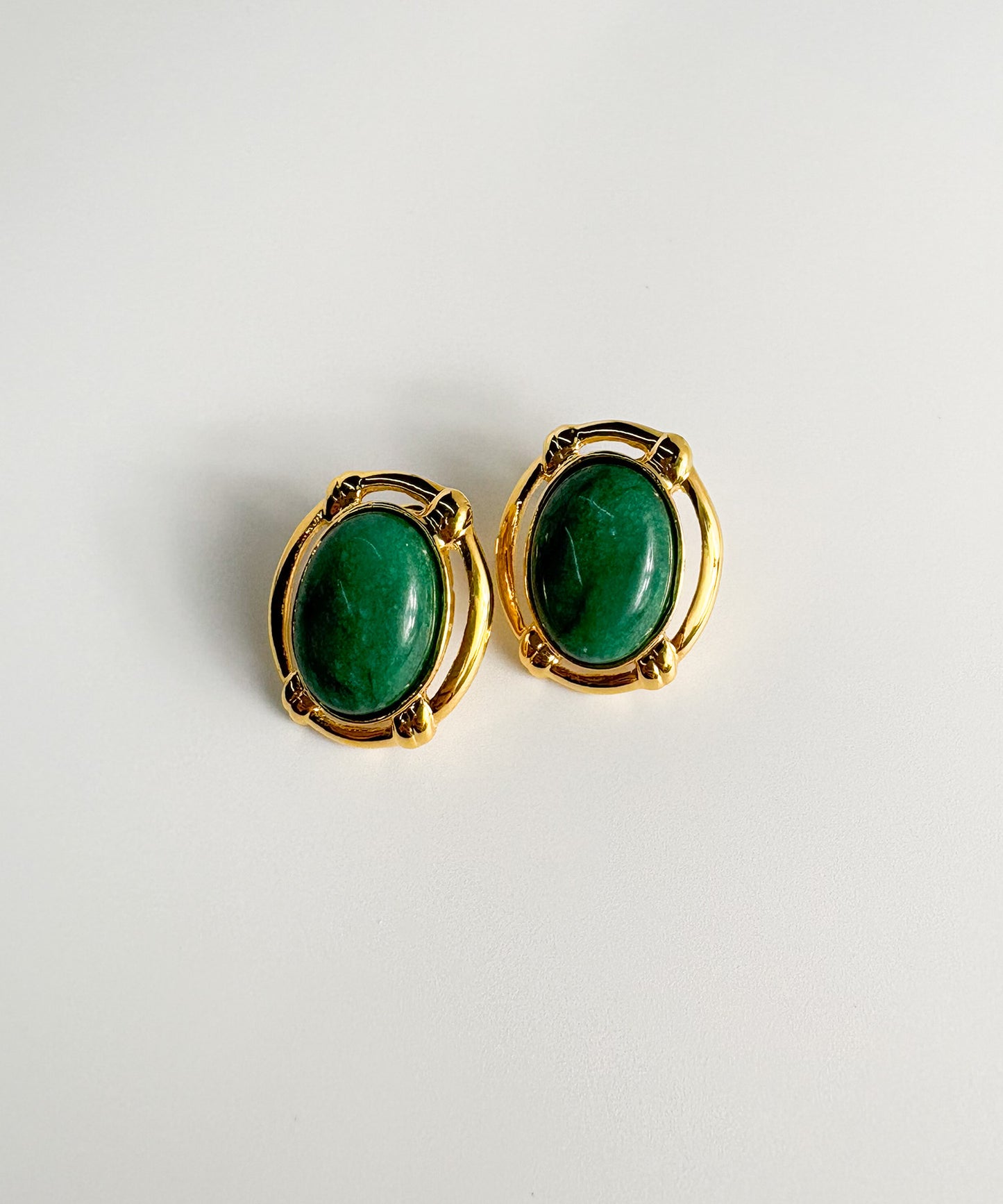 ストーンヴィンテージピアス【Green】