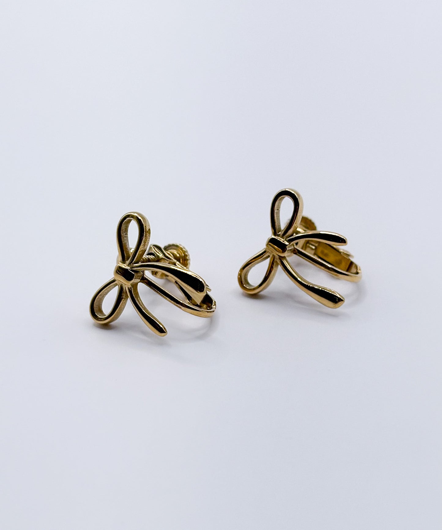 スモールリボンイヤリング【Gold】