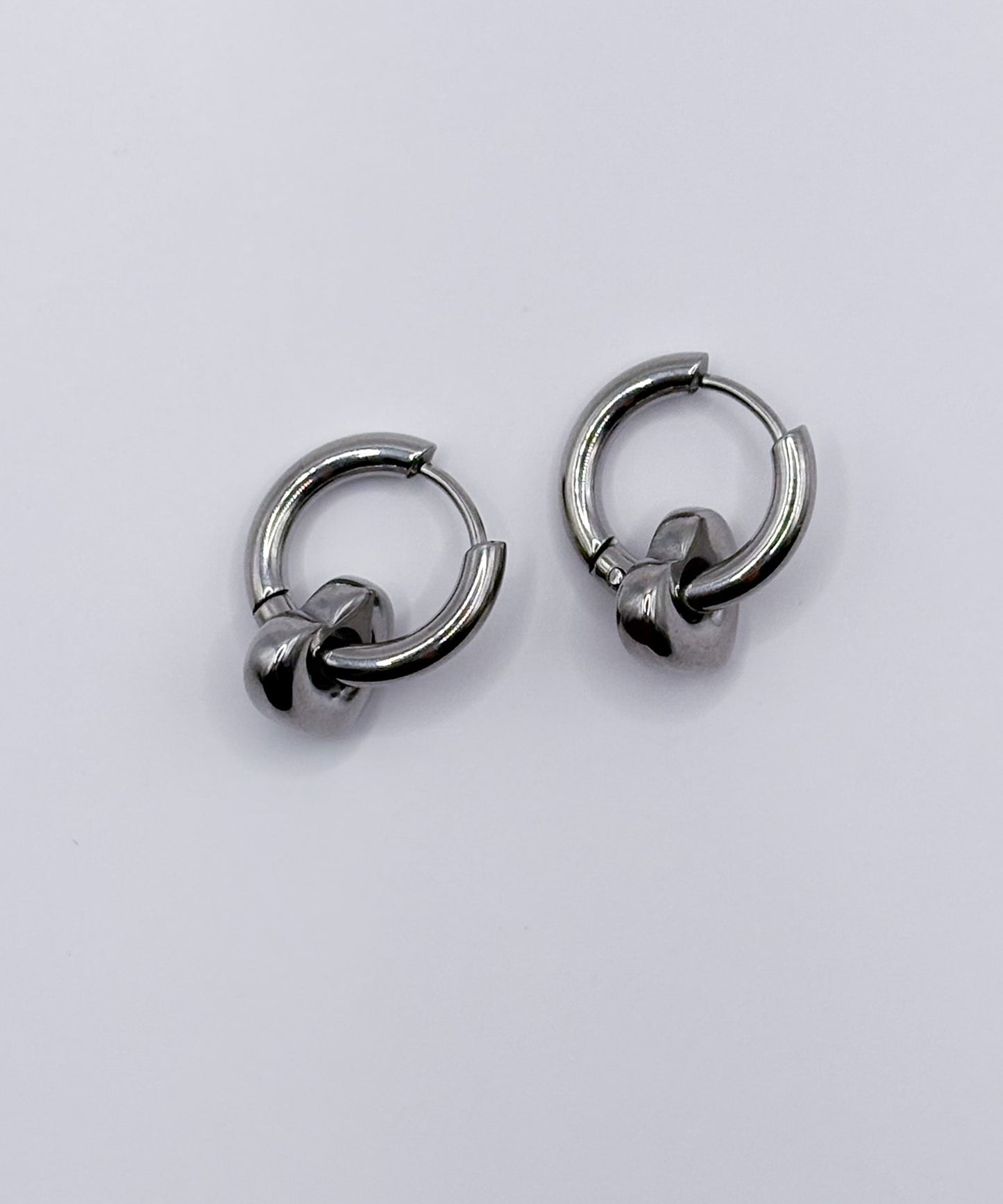 スモールチューブハートピアス【Silver】