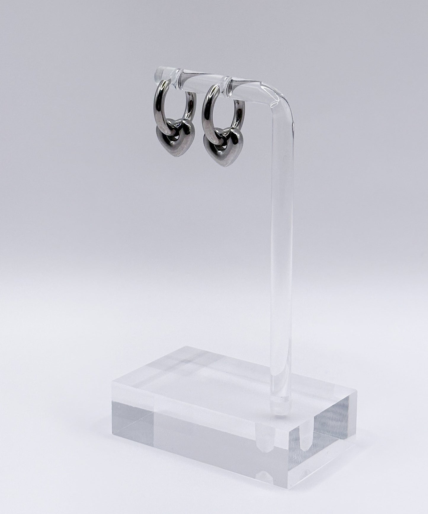 スモールチューブハートピアス【Silver】