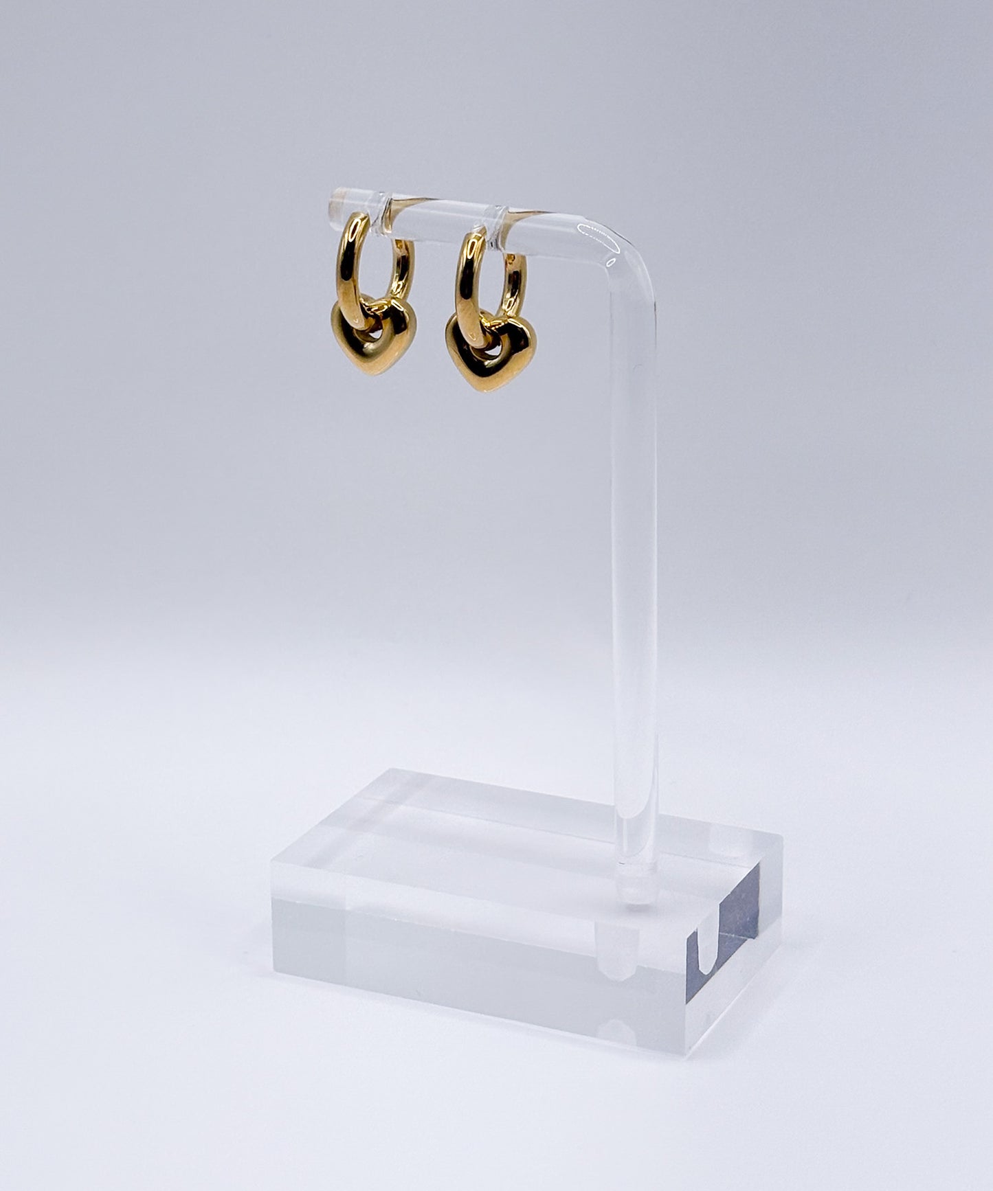 スモールチューブハートピアス【Gold】