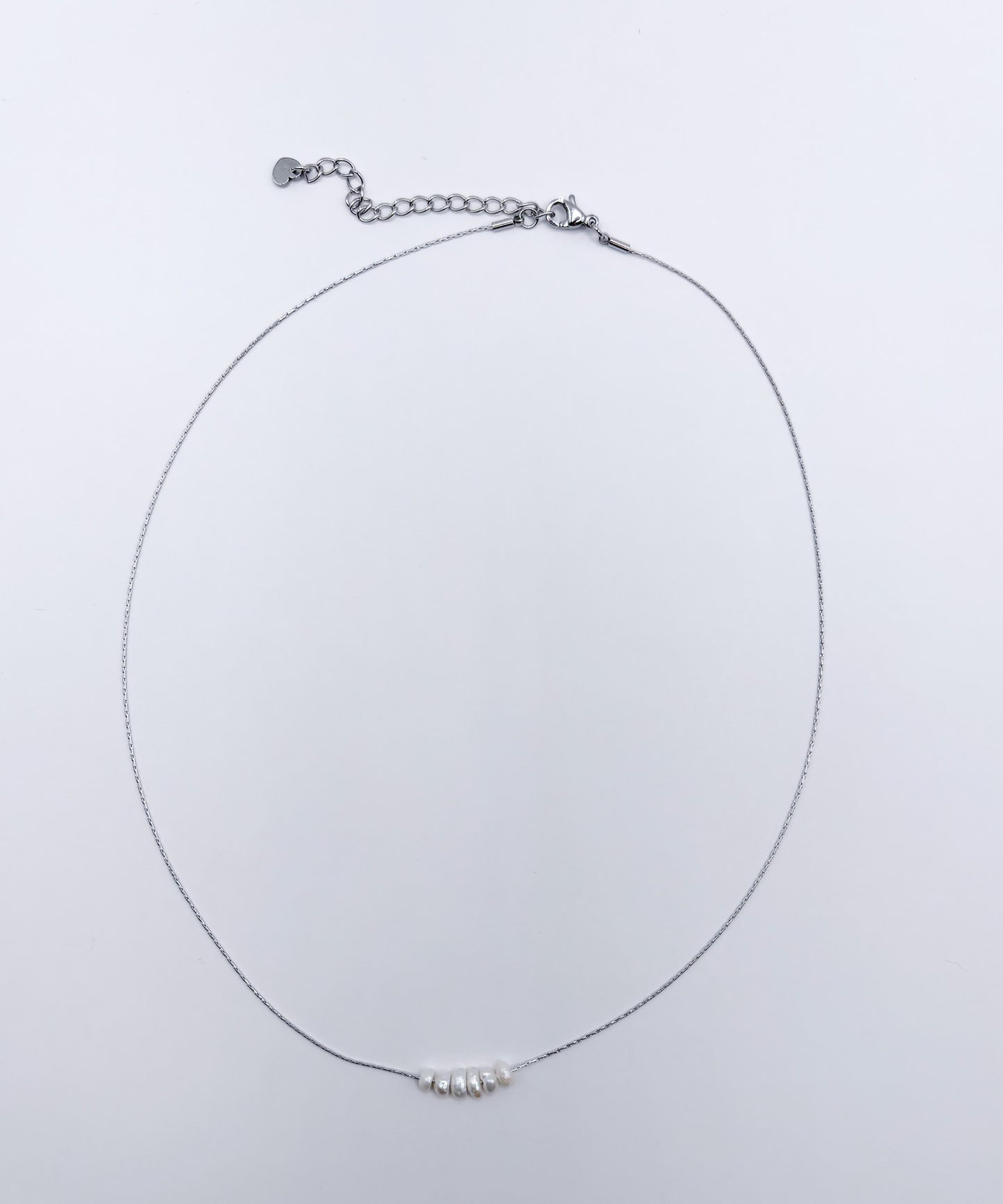 スモールバロックパールライクネックレス【Silver】