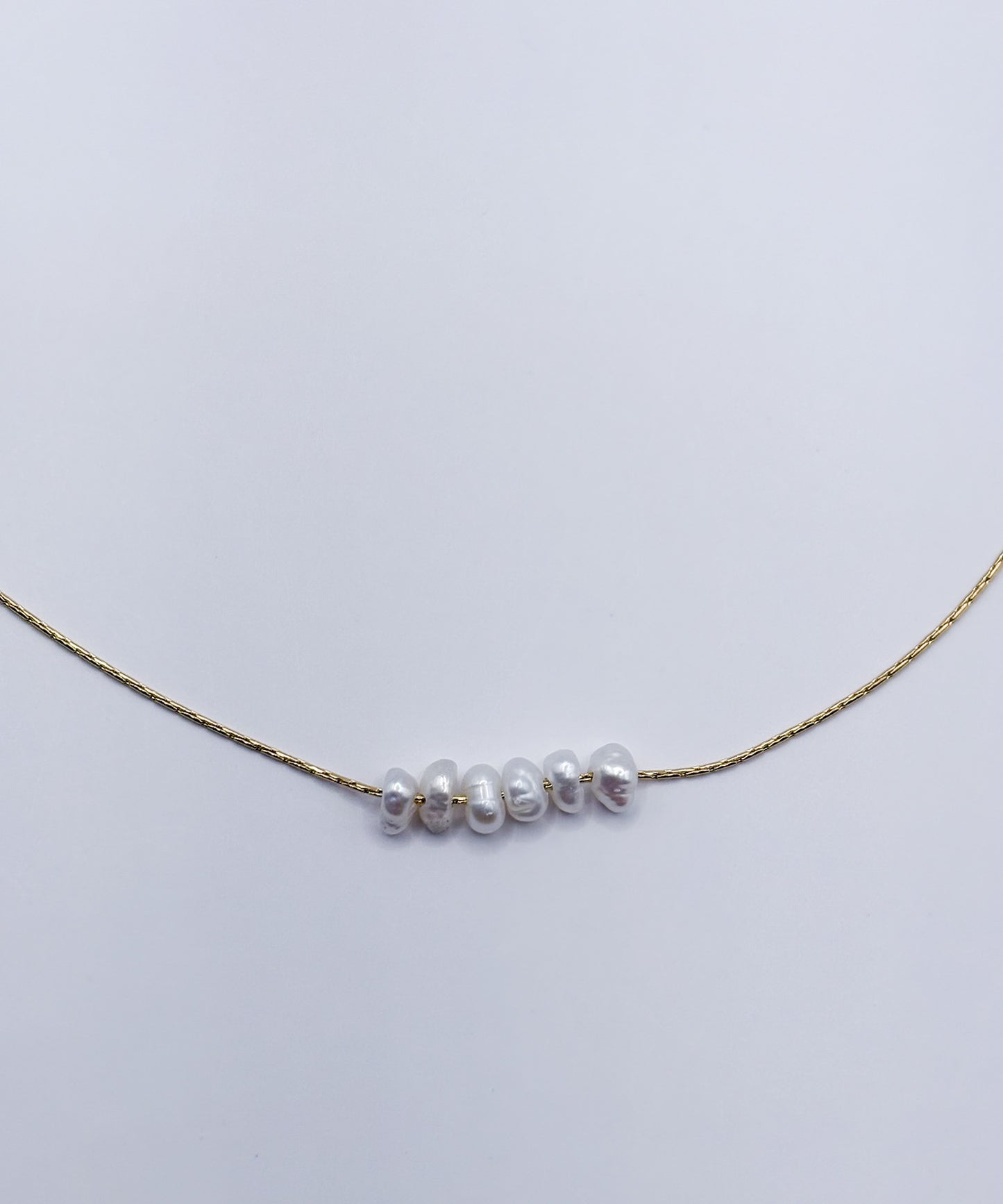 スモールバロックパールライクネックレス【Gold】