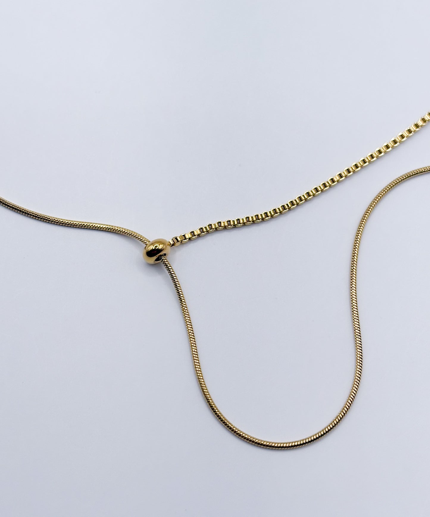 2パターンドッキングY字ネックレス【Gold】