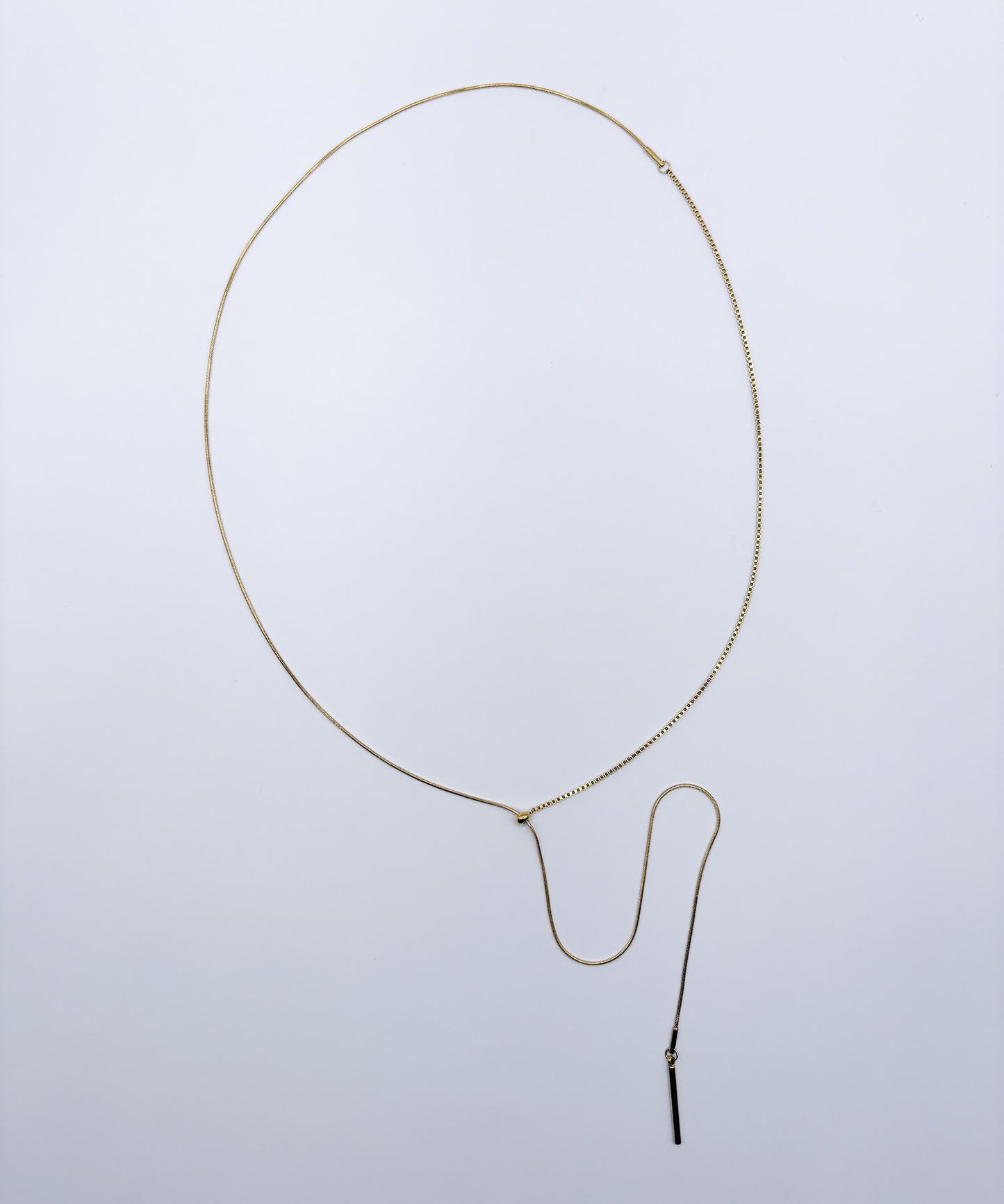 2パターンドッキングY字ネックレス【Gold】