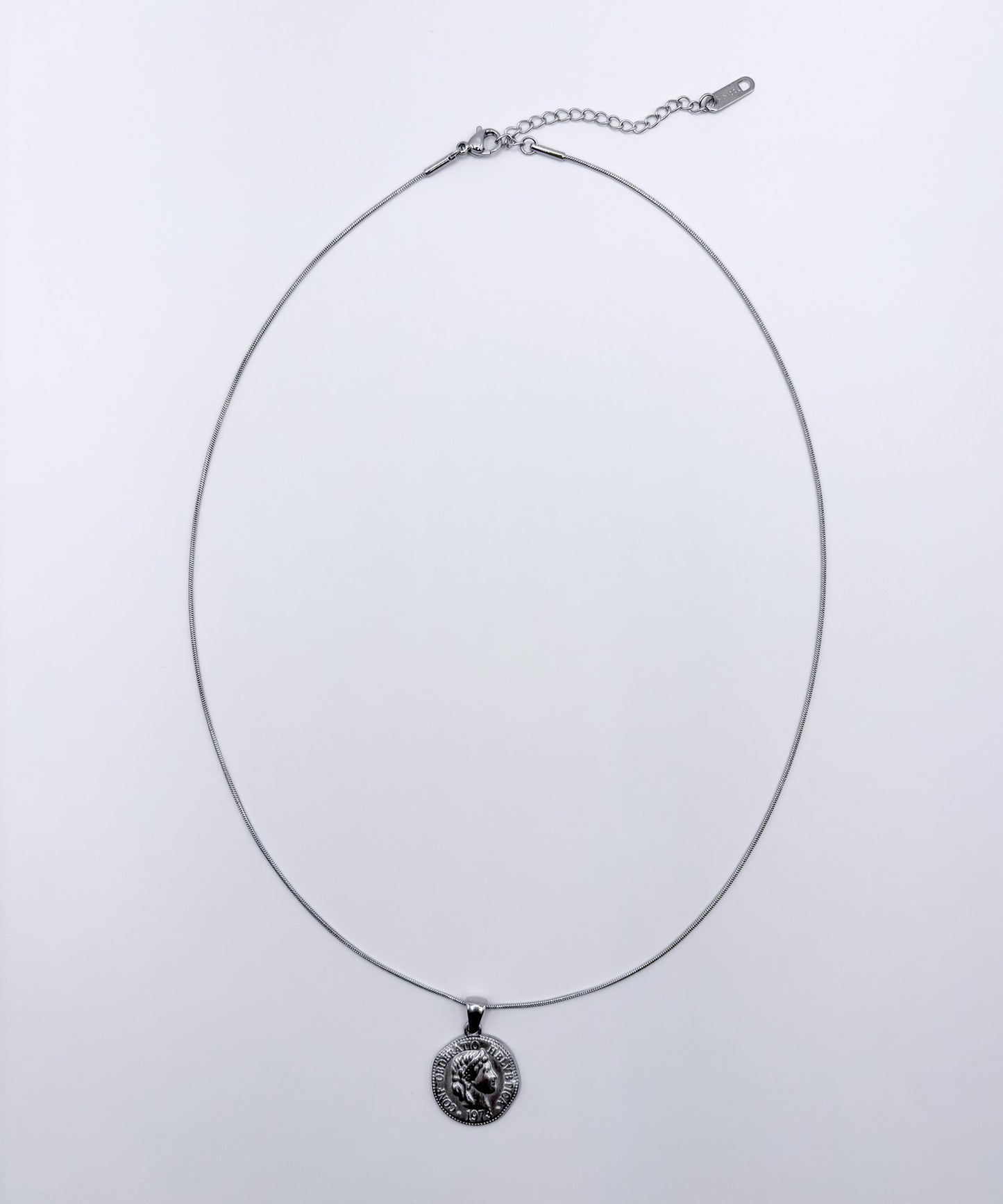 ディストーテッドコインネックレス【Silver】