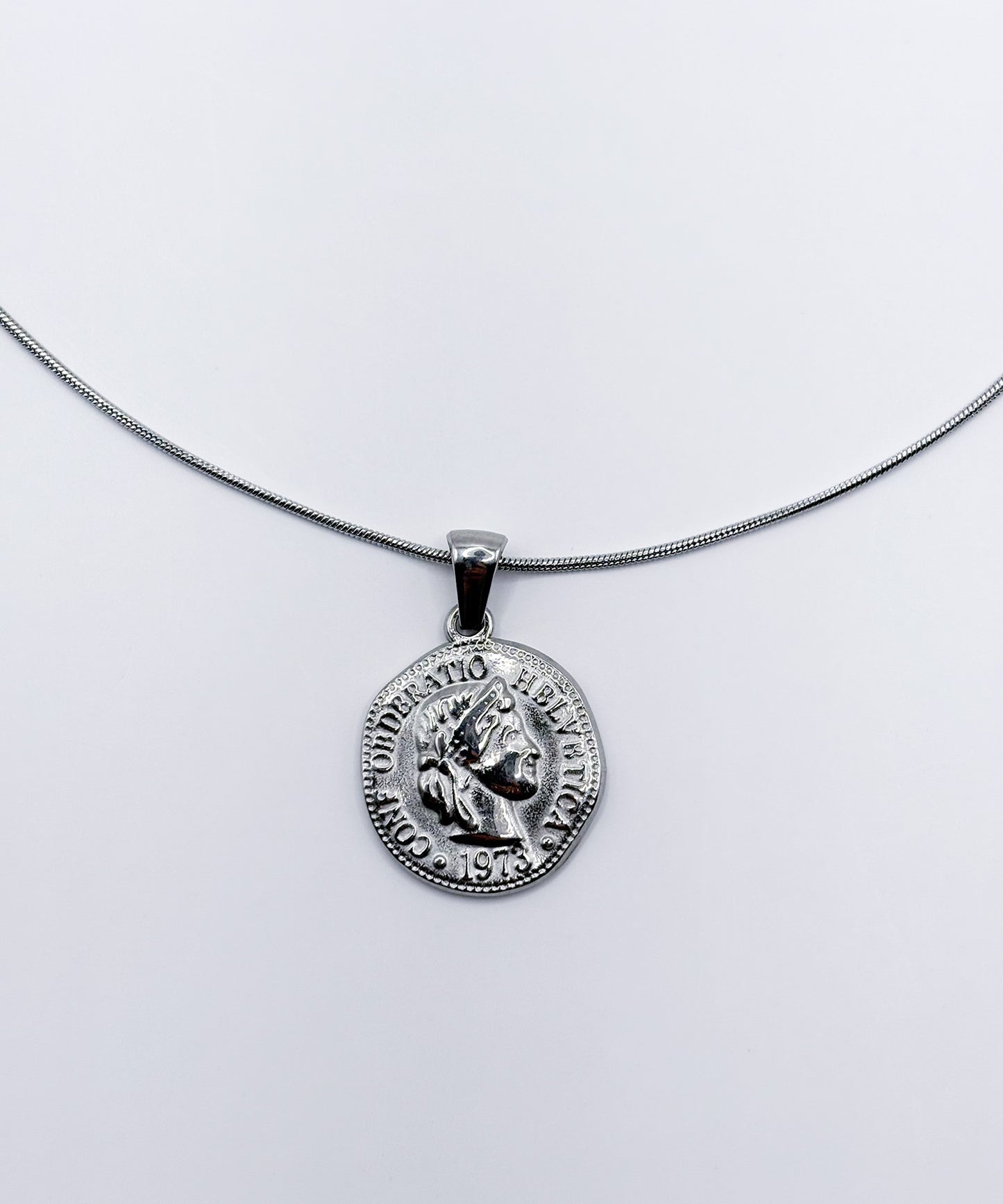 ディストーテッドコインネックレス【Silver】