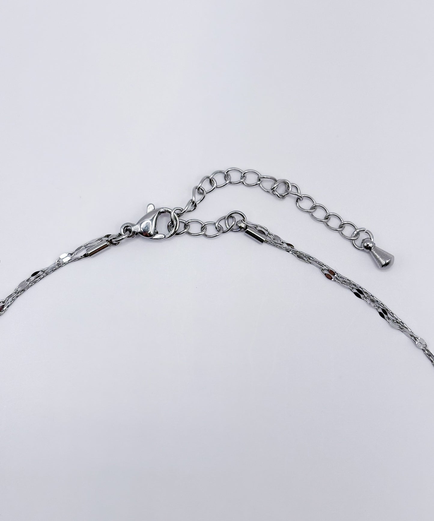 デザインチェーン2連ネックレス【Silver】