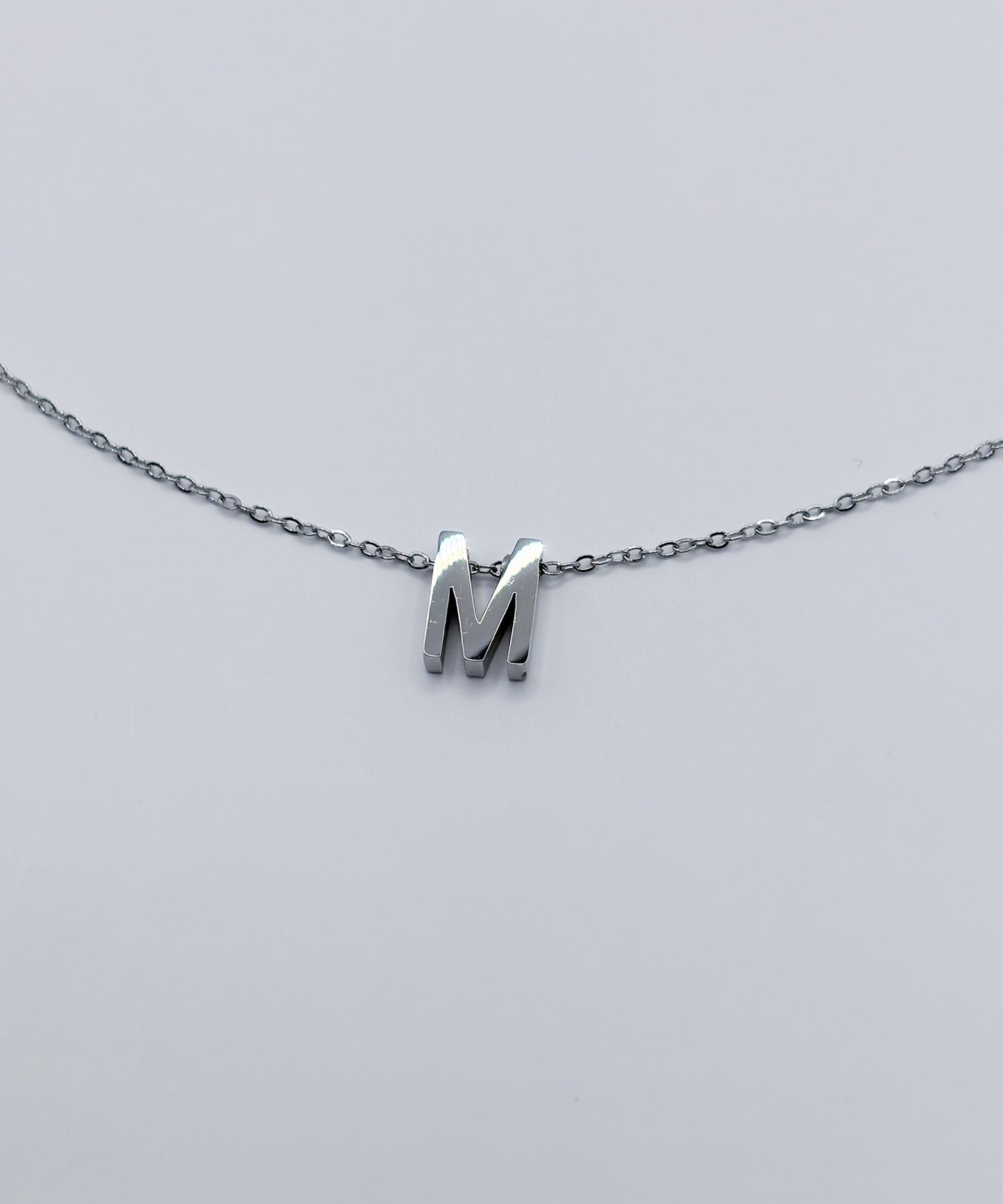 スモールイニシャルネックレス【Silver】