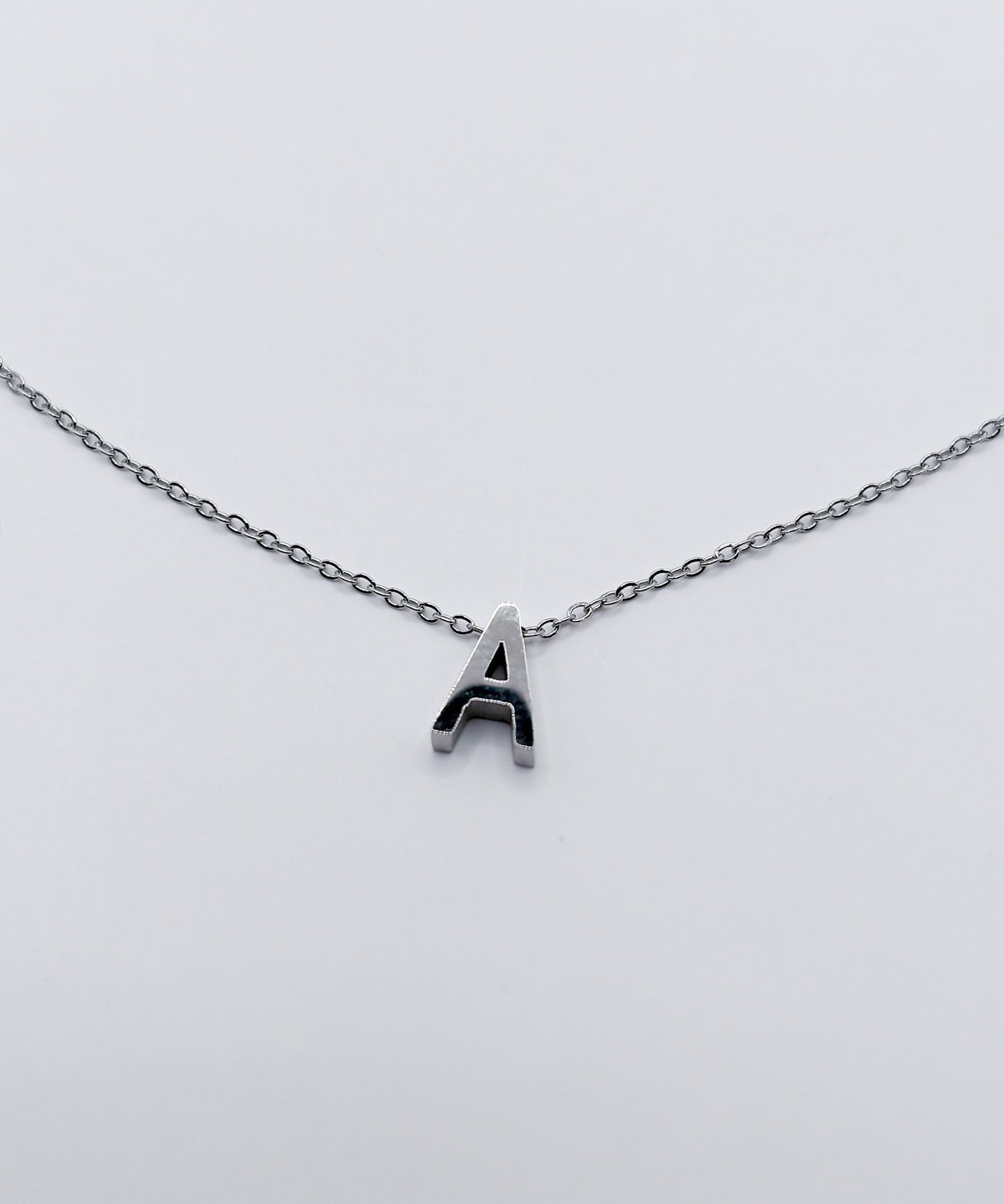 スモールイニシャルネックレス【Silver】