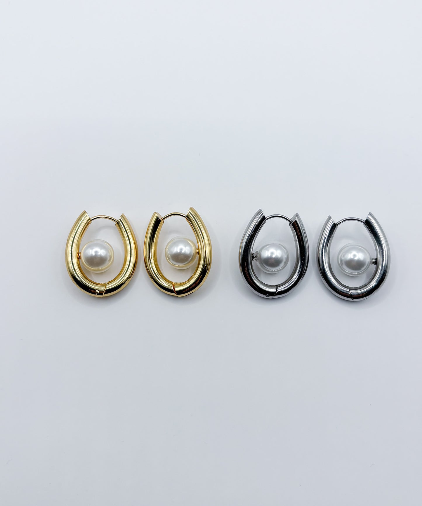 サークルセンターパールピアス【Silver】