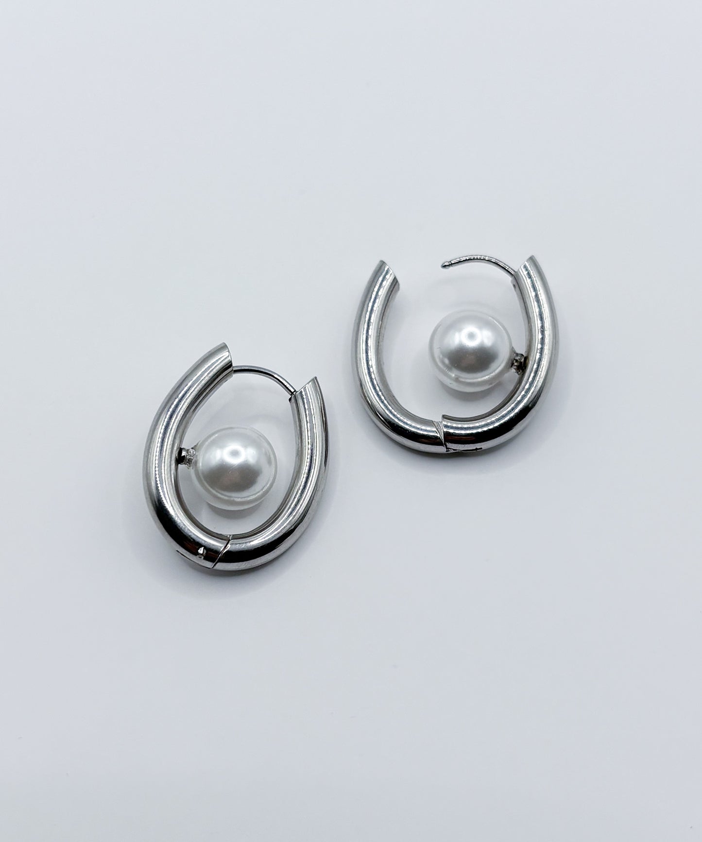 サークルセンターパールピアス【Silver】