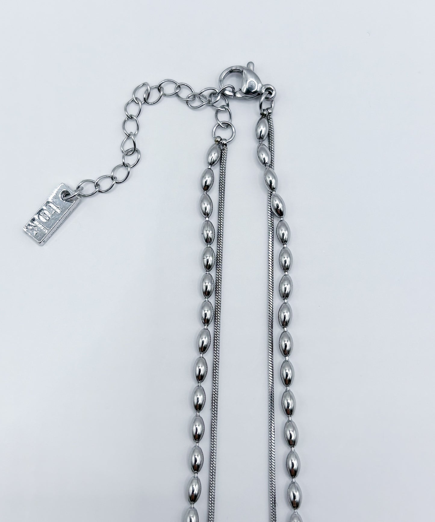 アブストラクトトップレイヤードネックレス【Silver】