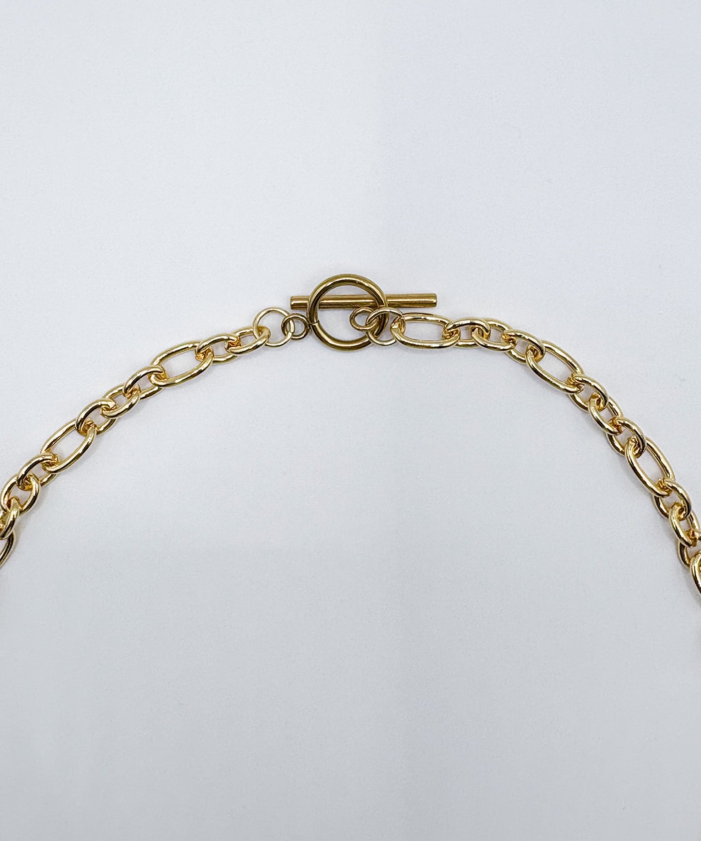 ワンパールポイントチェーンネックレス【Gold】