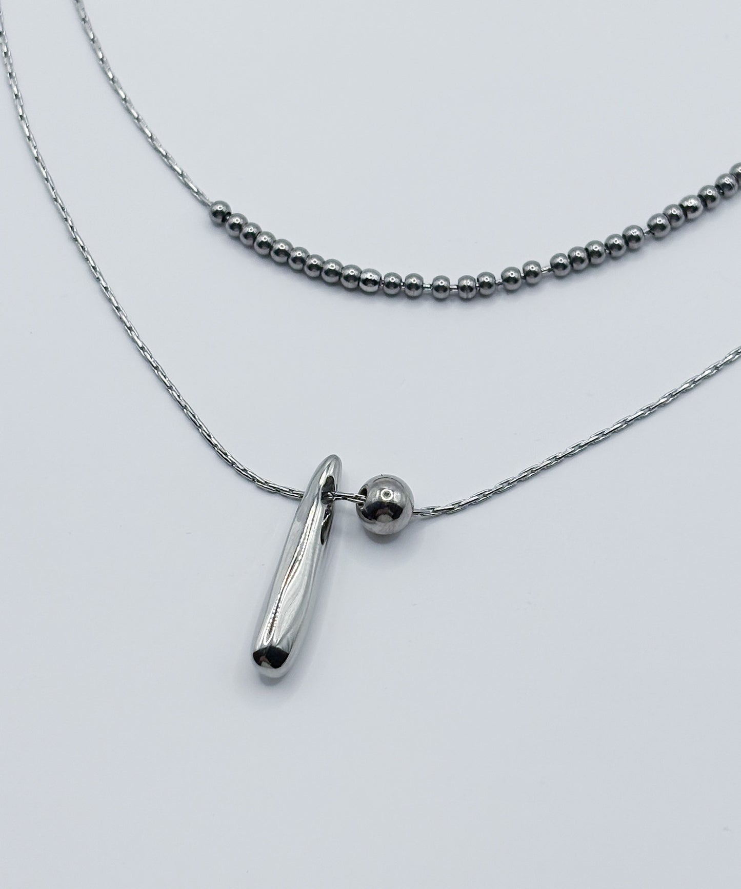 ボールスティックトップネックレス【Silver】