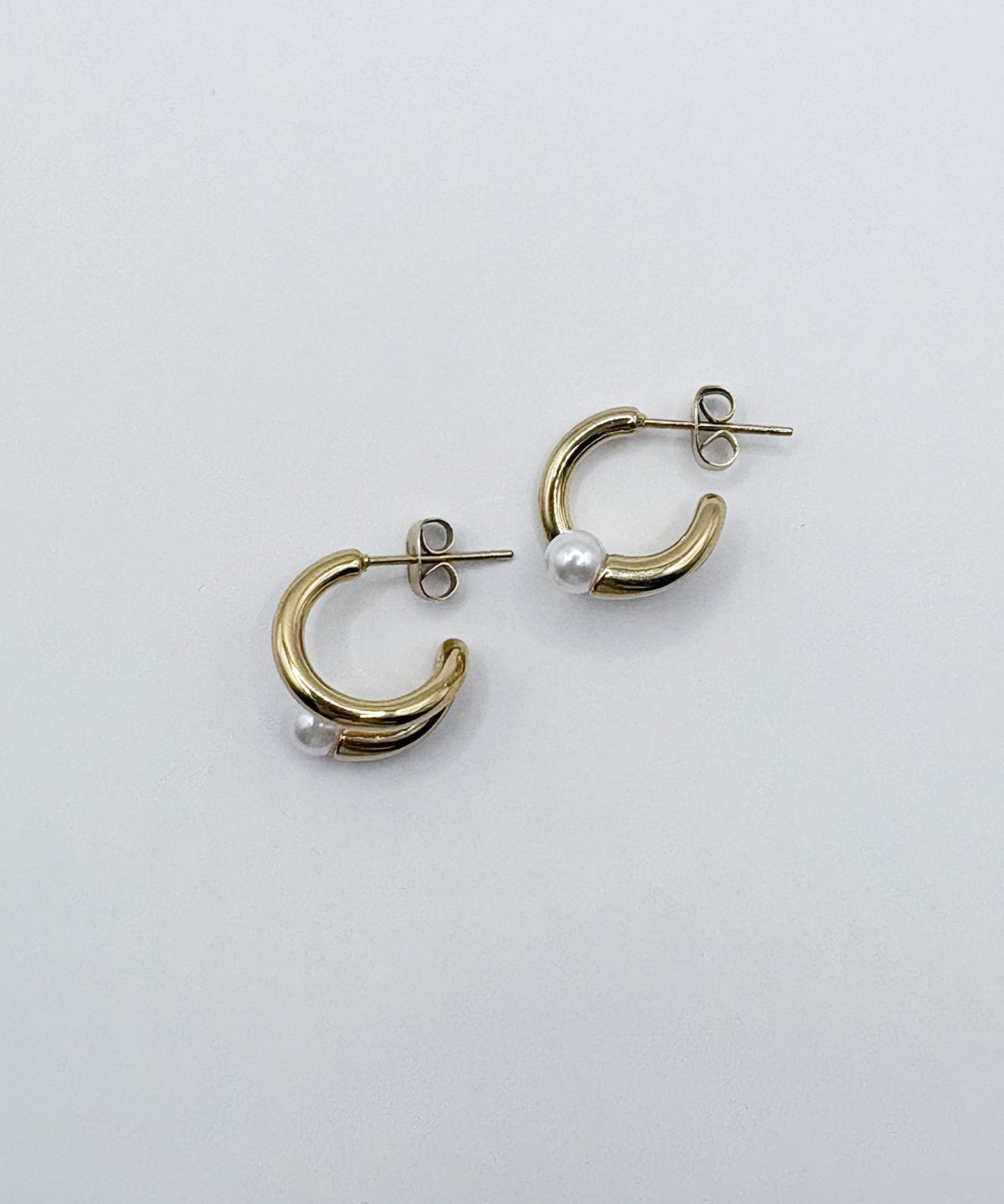 コイルアラウンドミニピアス【Gold】