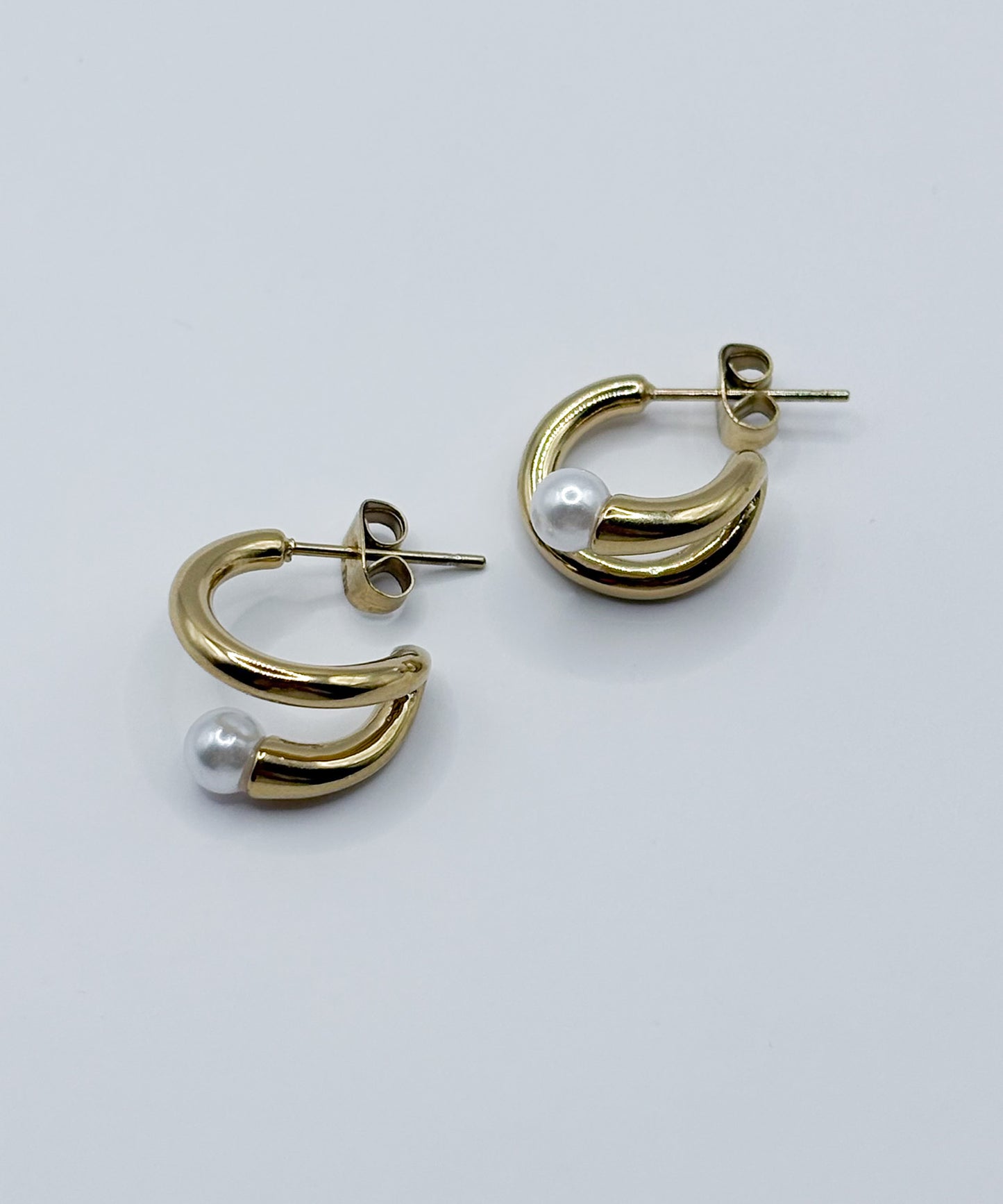 コイルアラウンドミニピアス【Gold】