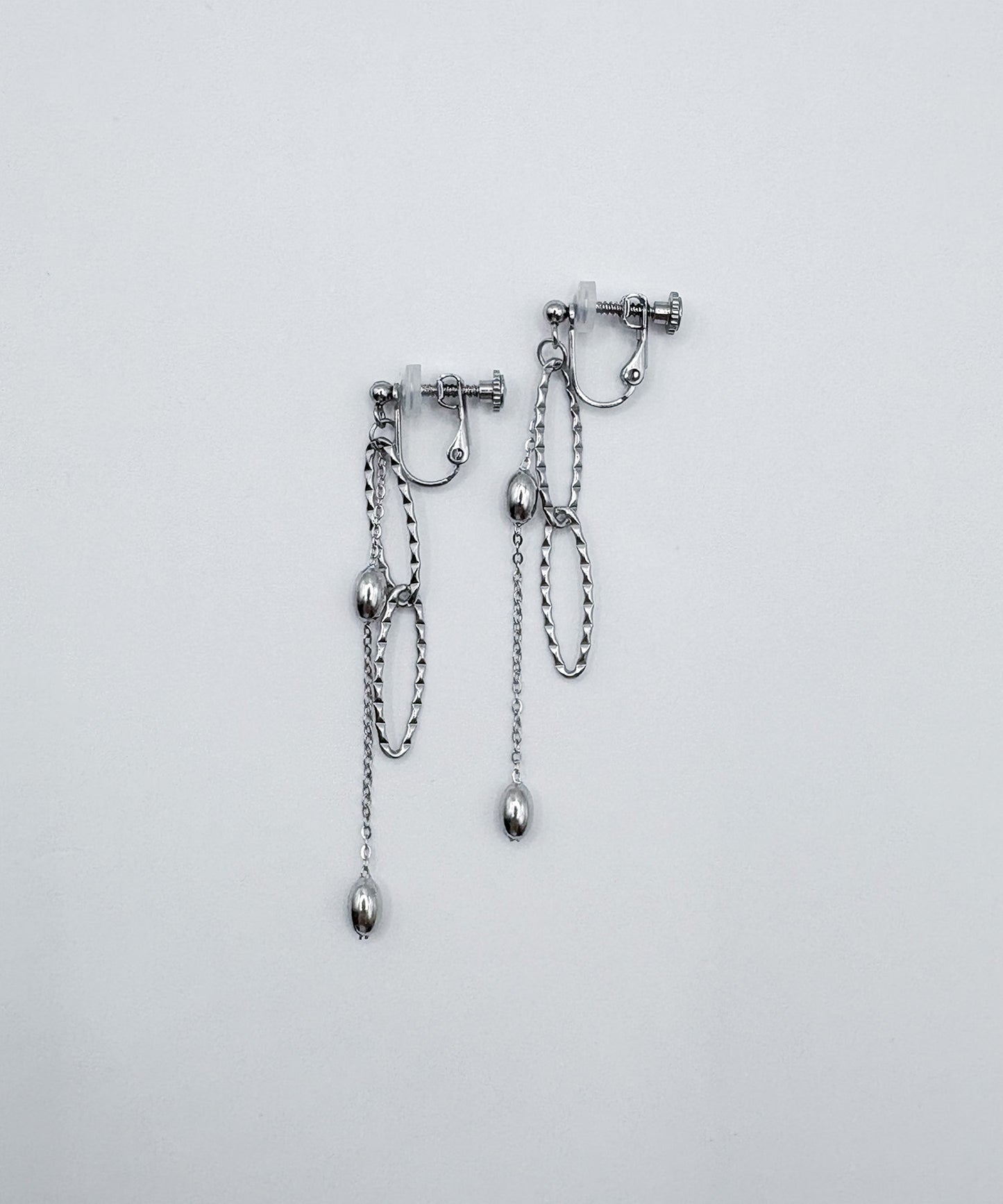 2デザインチャームイヤリング【Silver】