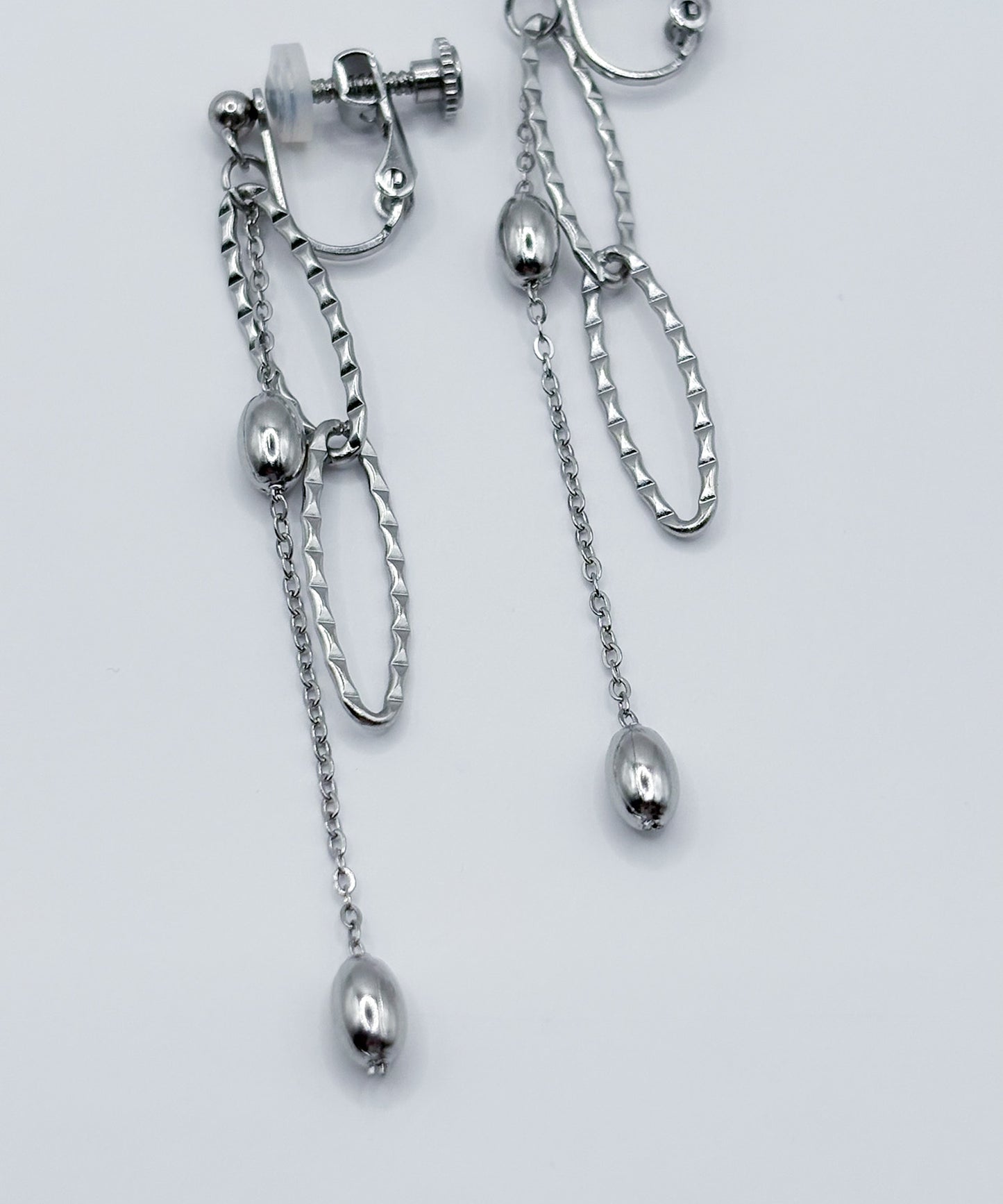 2デザインチャームイヤリング【Silver】