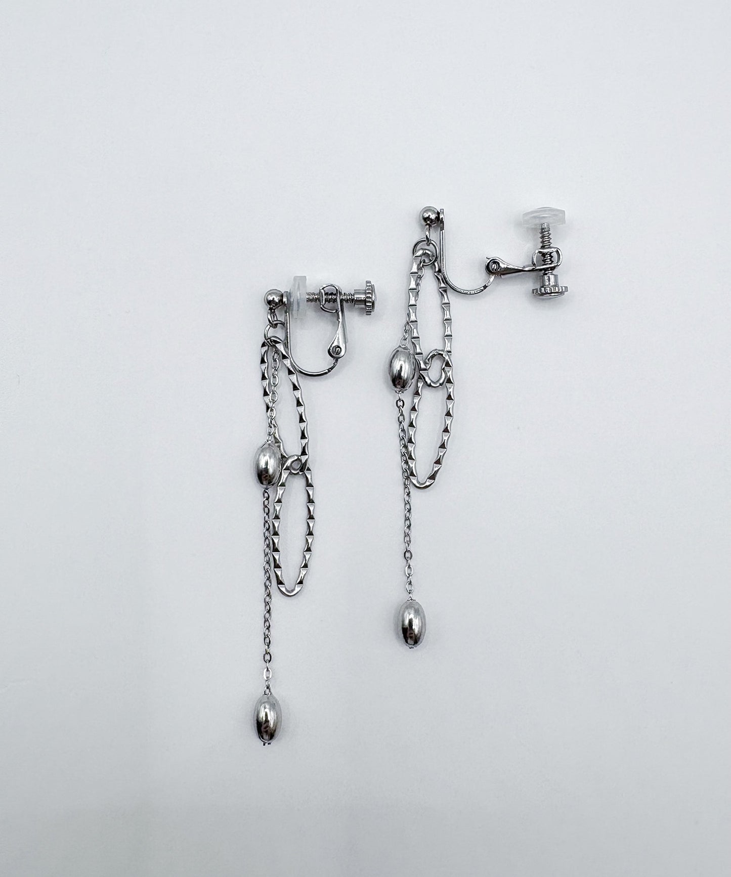 2デザインチャームイヤリング【Silver】