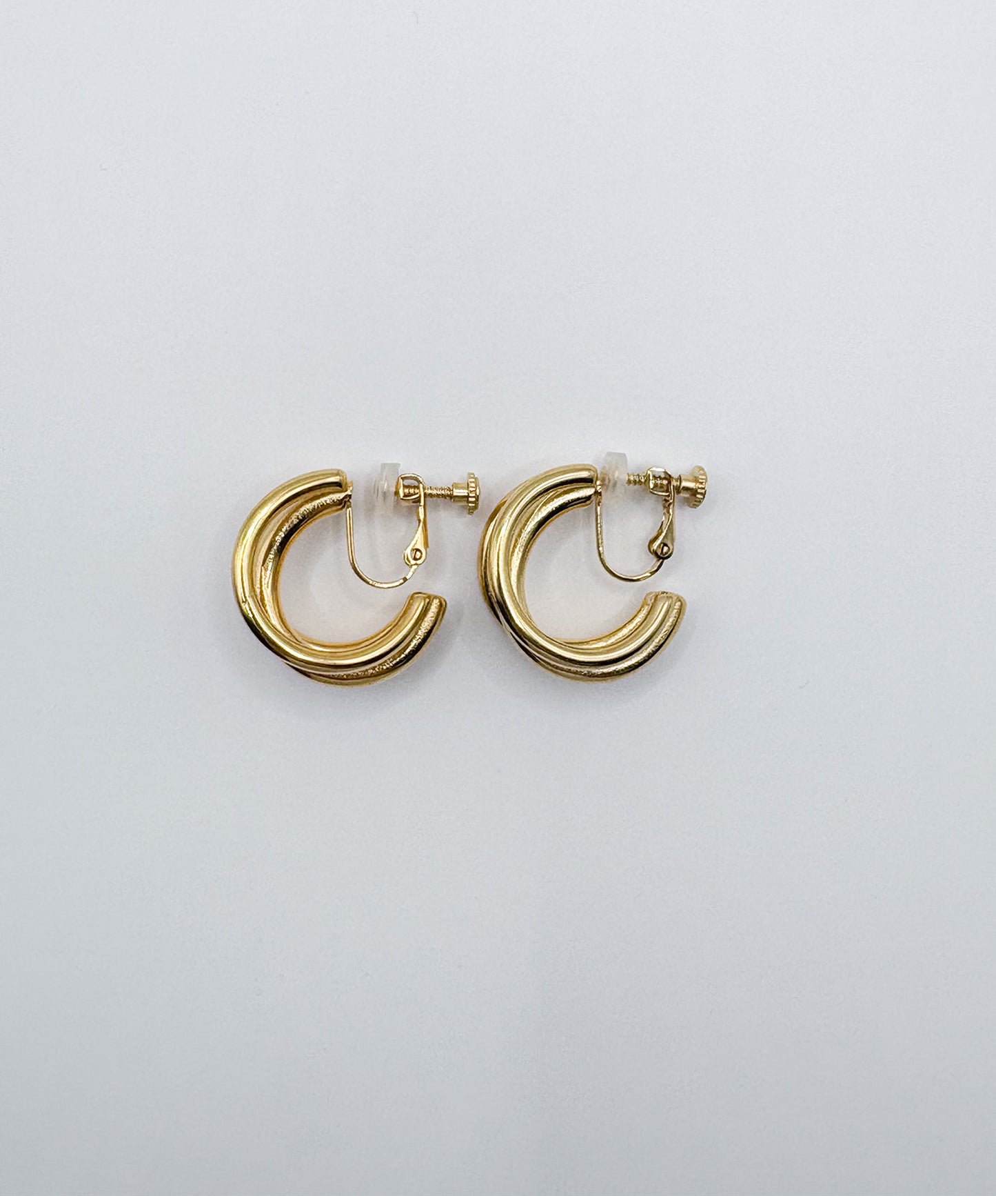 3連ドッキングCカーブイヤリング【Gold】