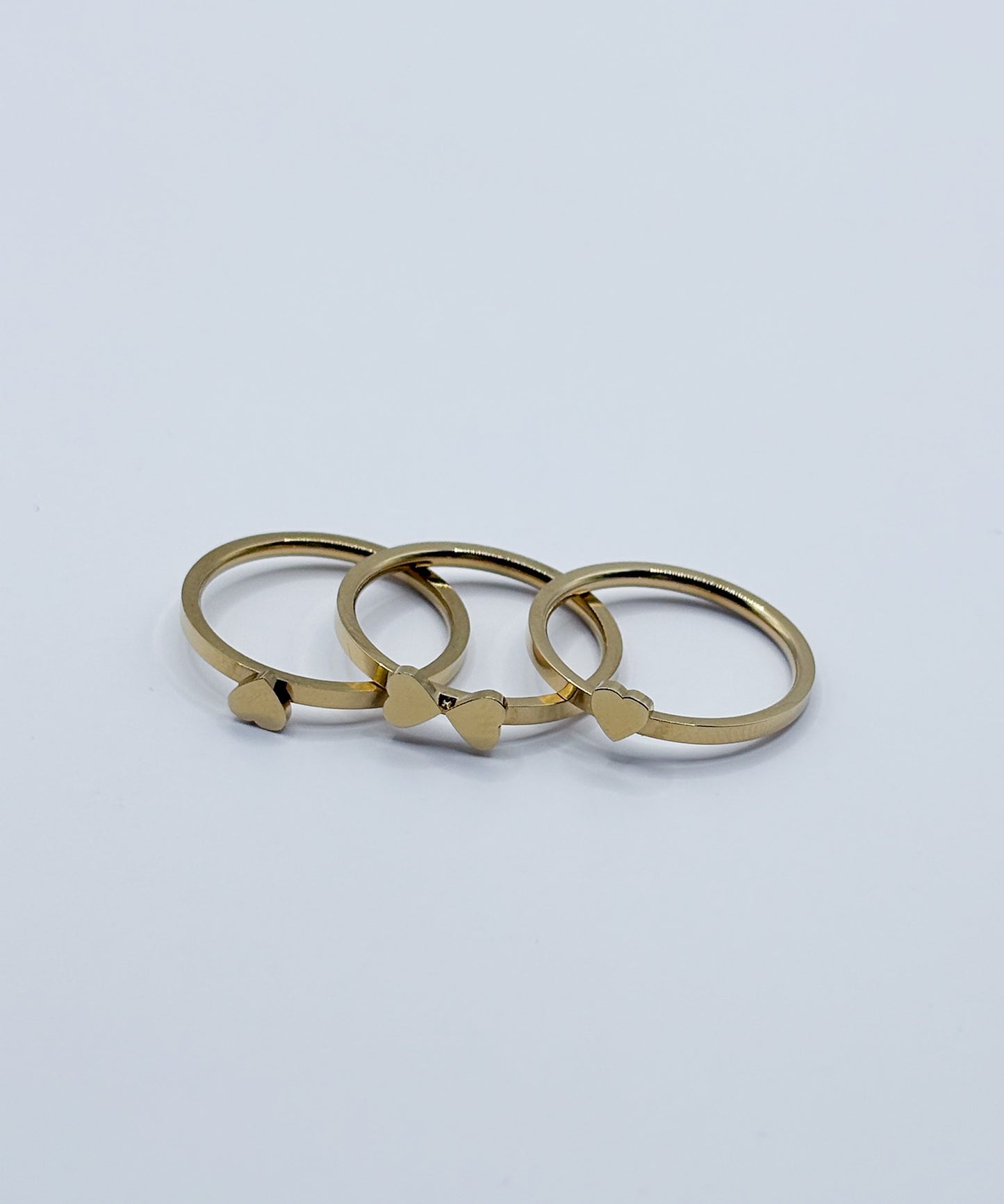 スモール３連クローバーリング【Gold】