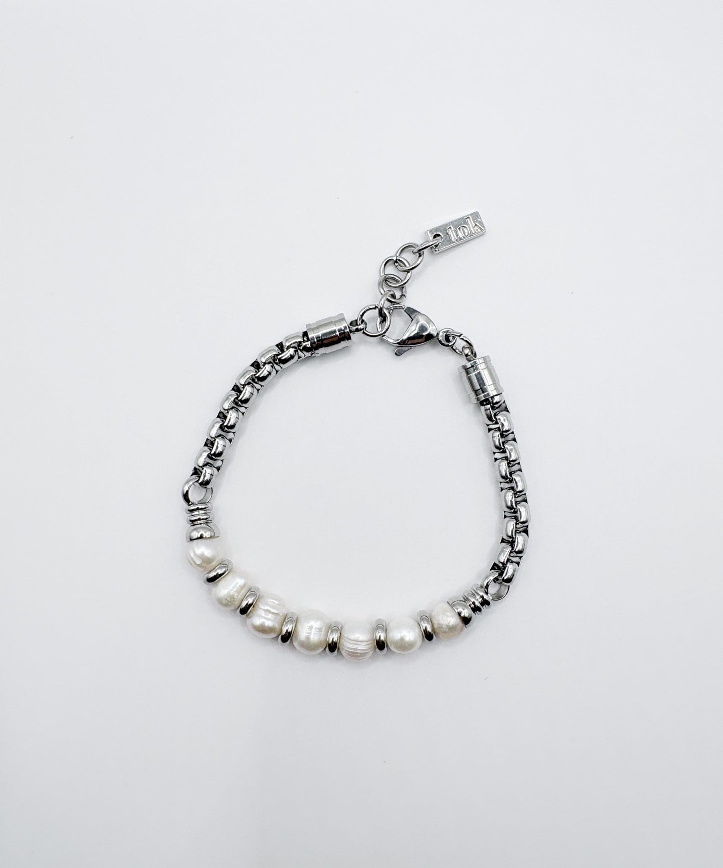 7パールライクブレスレット【Silver】