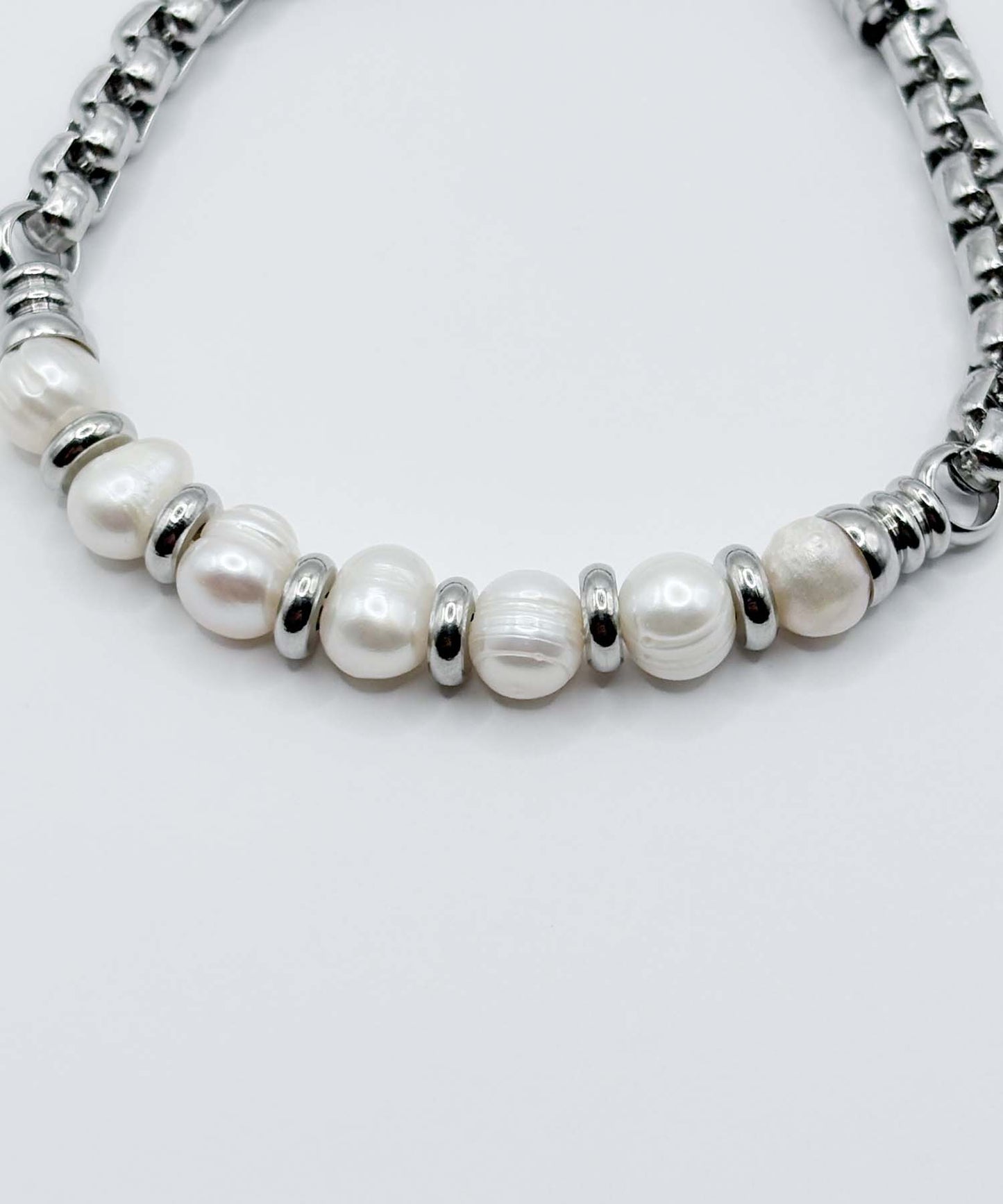 7パールライクブレスレット【Silver】