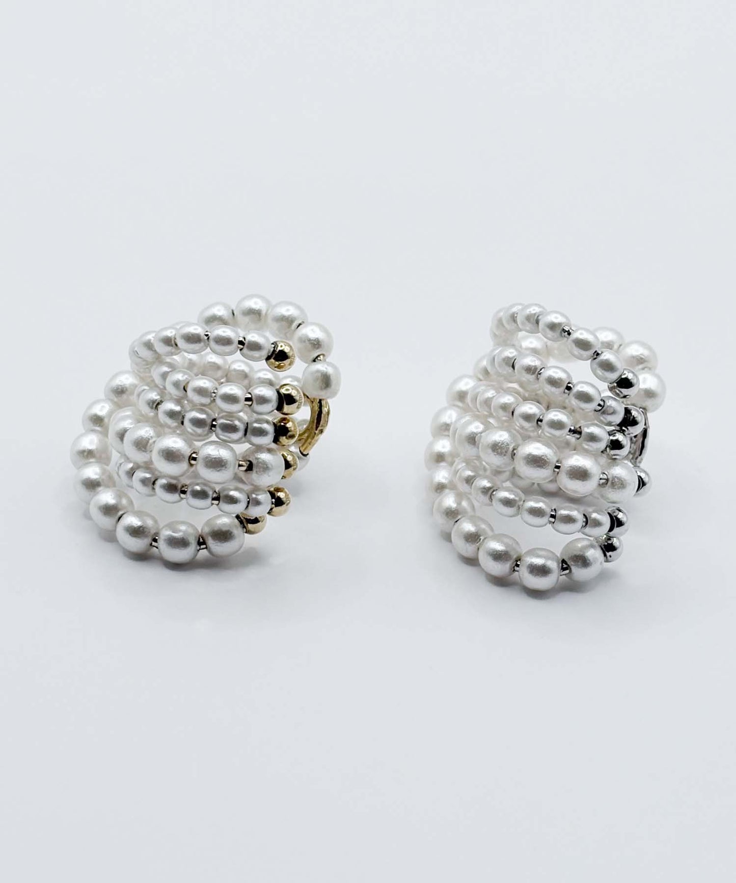 ラグジュアリーパールライクイヤーカフ【Silver】