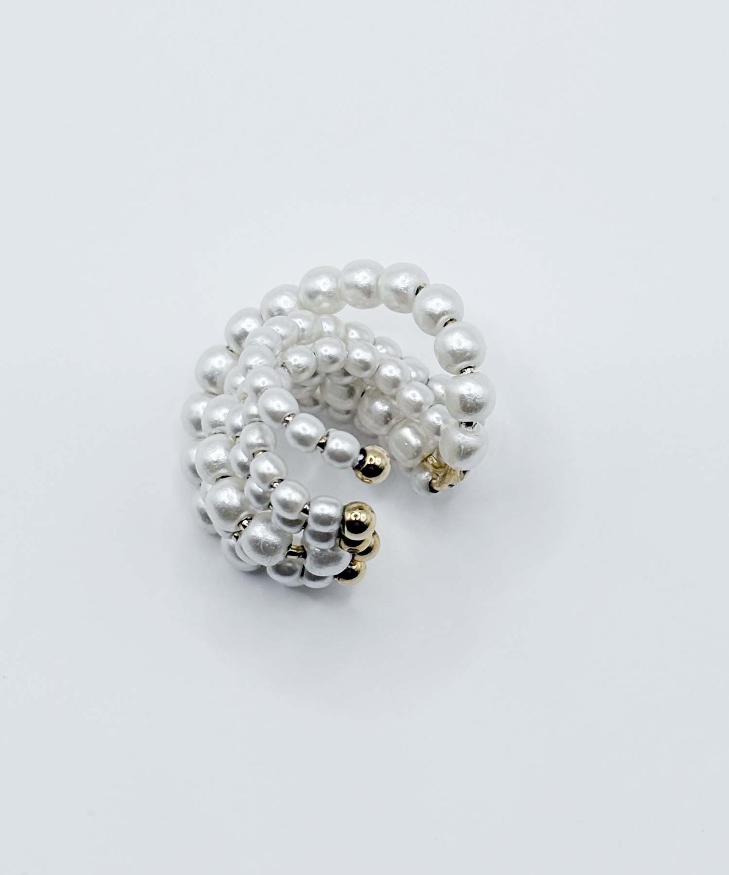 ラグジュアリーパールライクイヤーカフ【Gold】