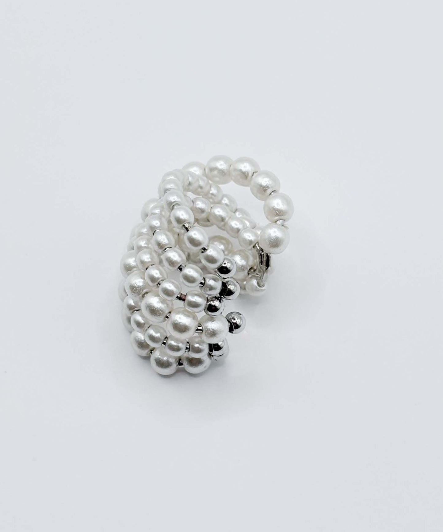 ラグジュアリーパールライクイヤーカフ【Silver】