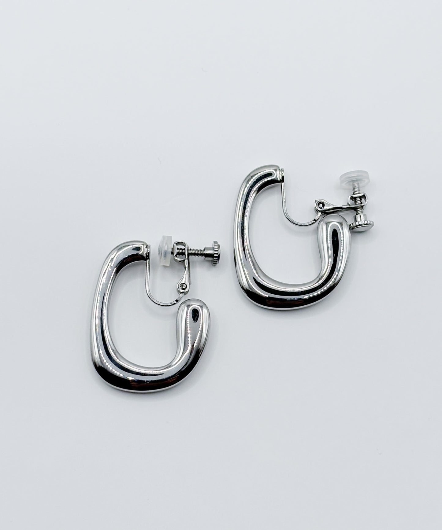 ラウンドネスカーブイヤリング【Silver】