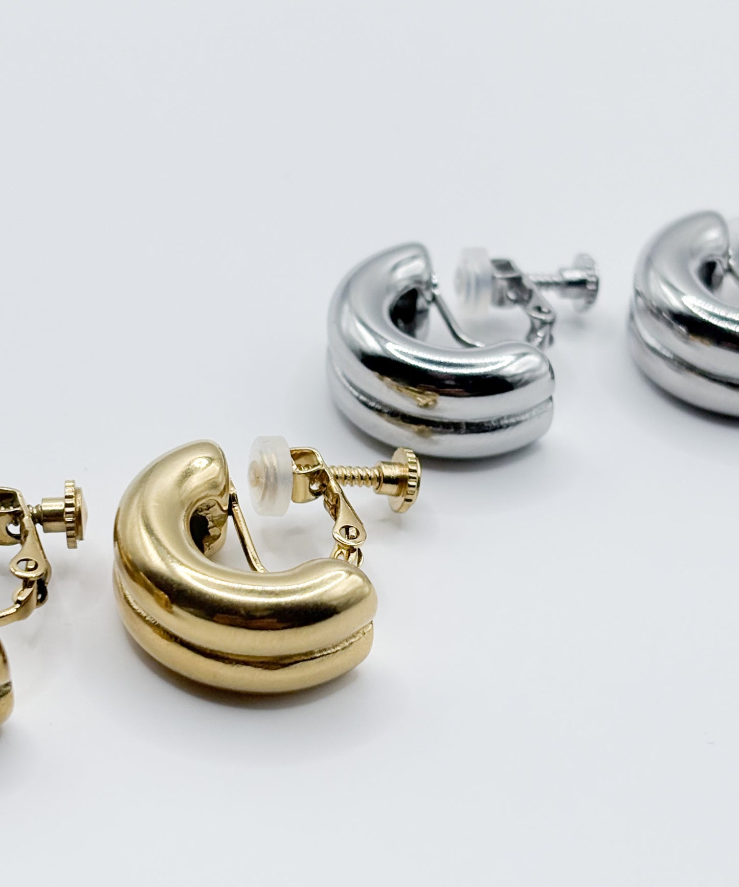 ダブルカールイヤリング【Silver】