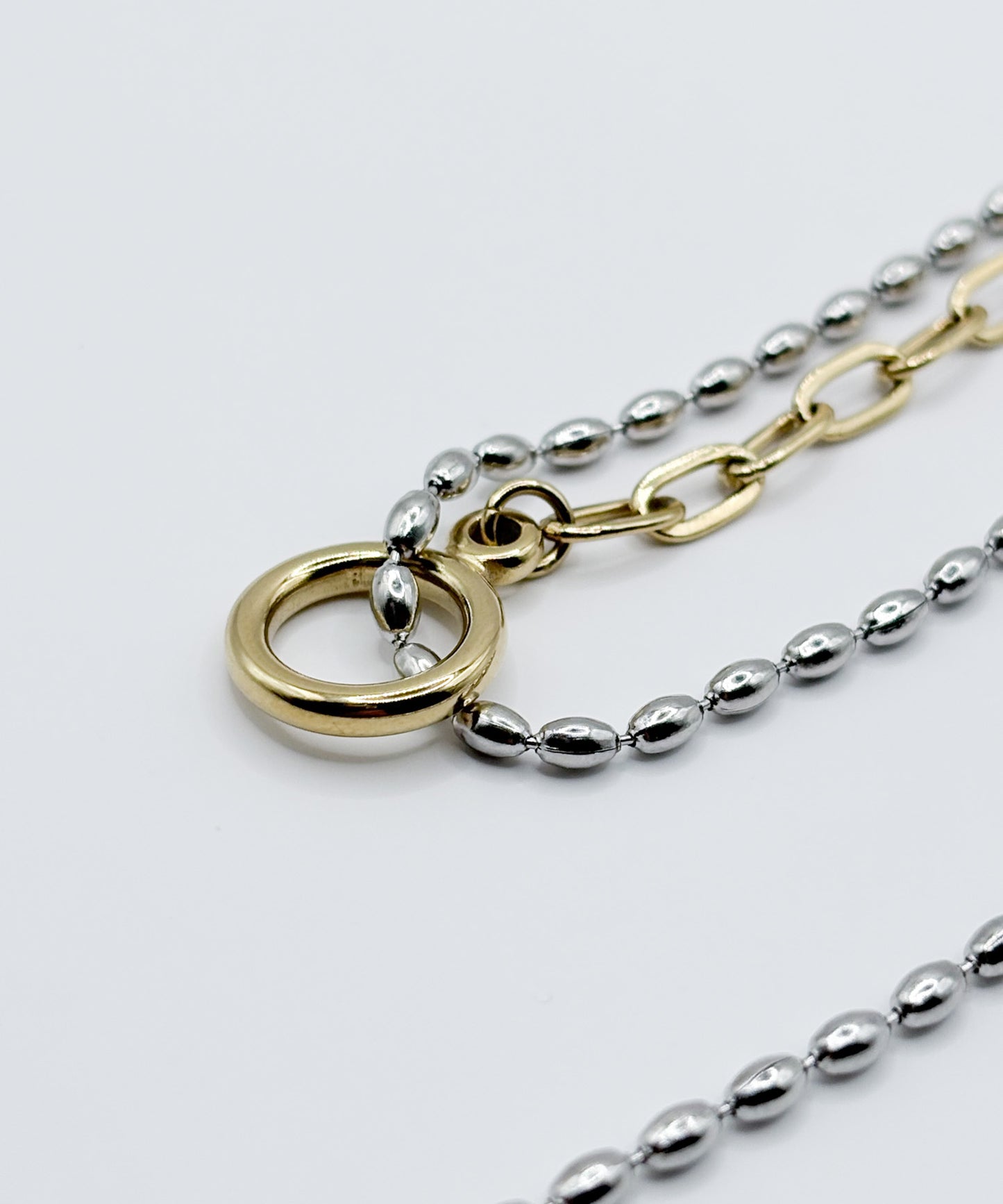 MIXパーツY字ロングネックレス【Mix】