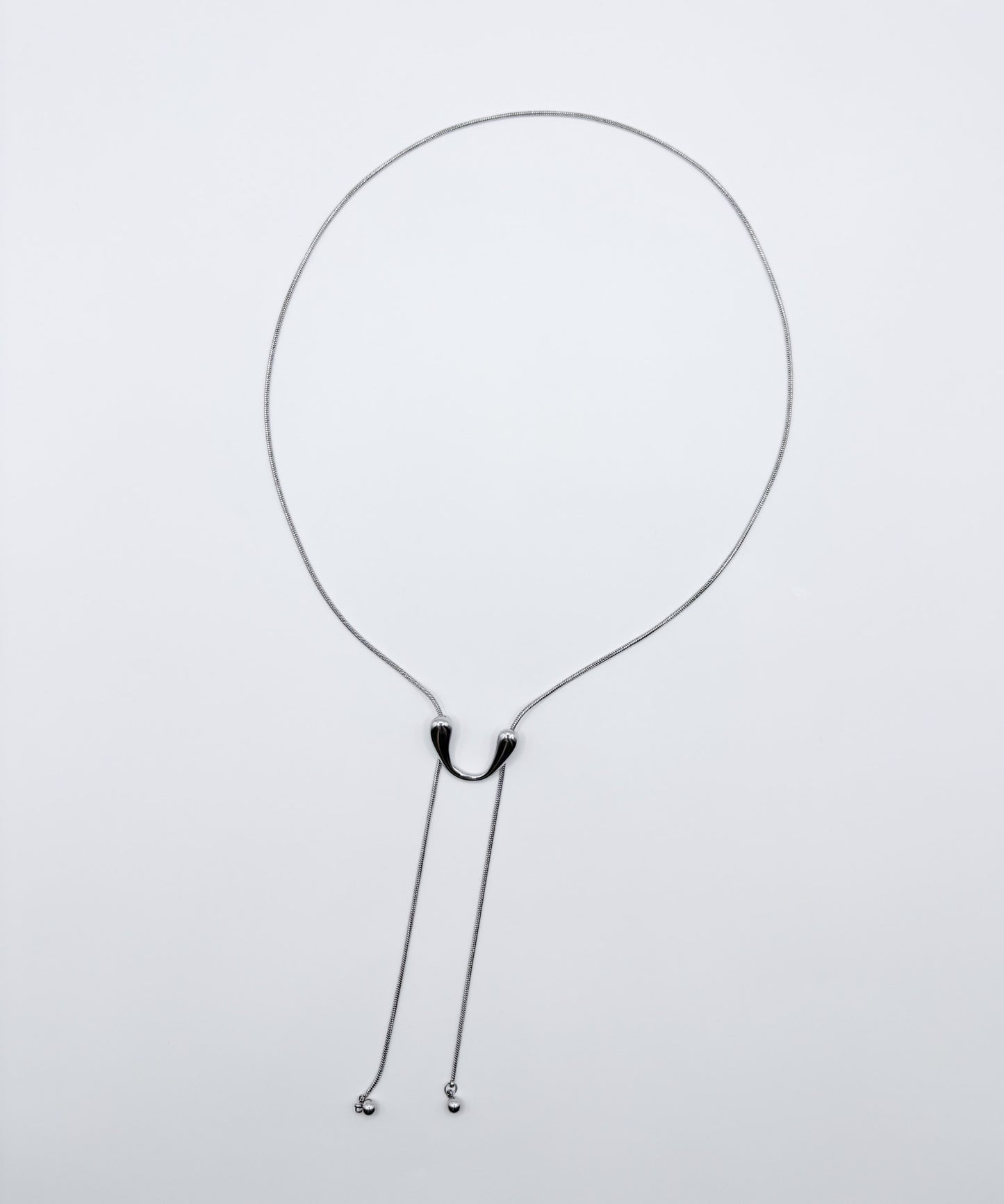 Uプレートループタイネックレス【Silver】