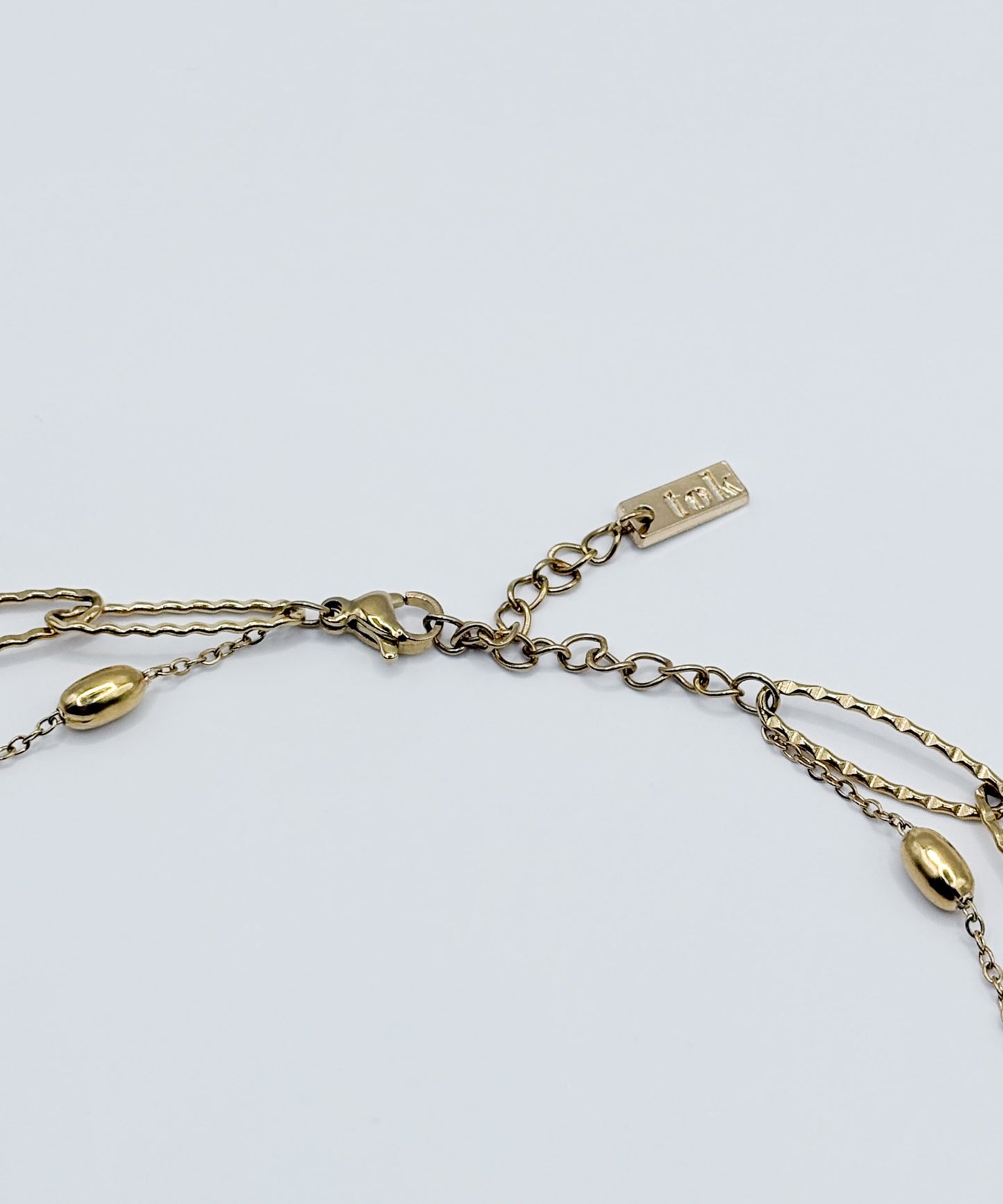 オーバルインターバルチェーンネックレス【Gold】