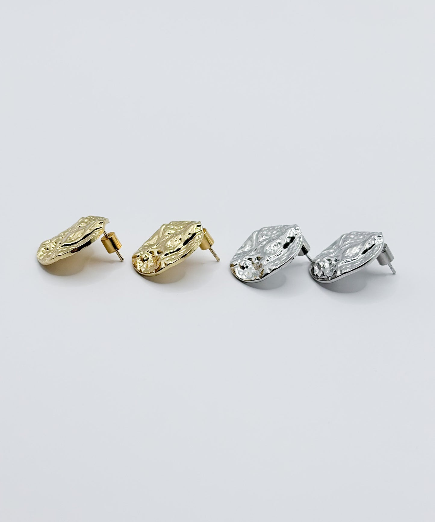 テクスチャードパターンピアス【Gold】