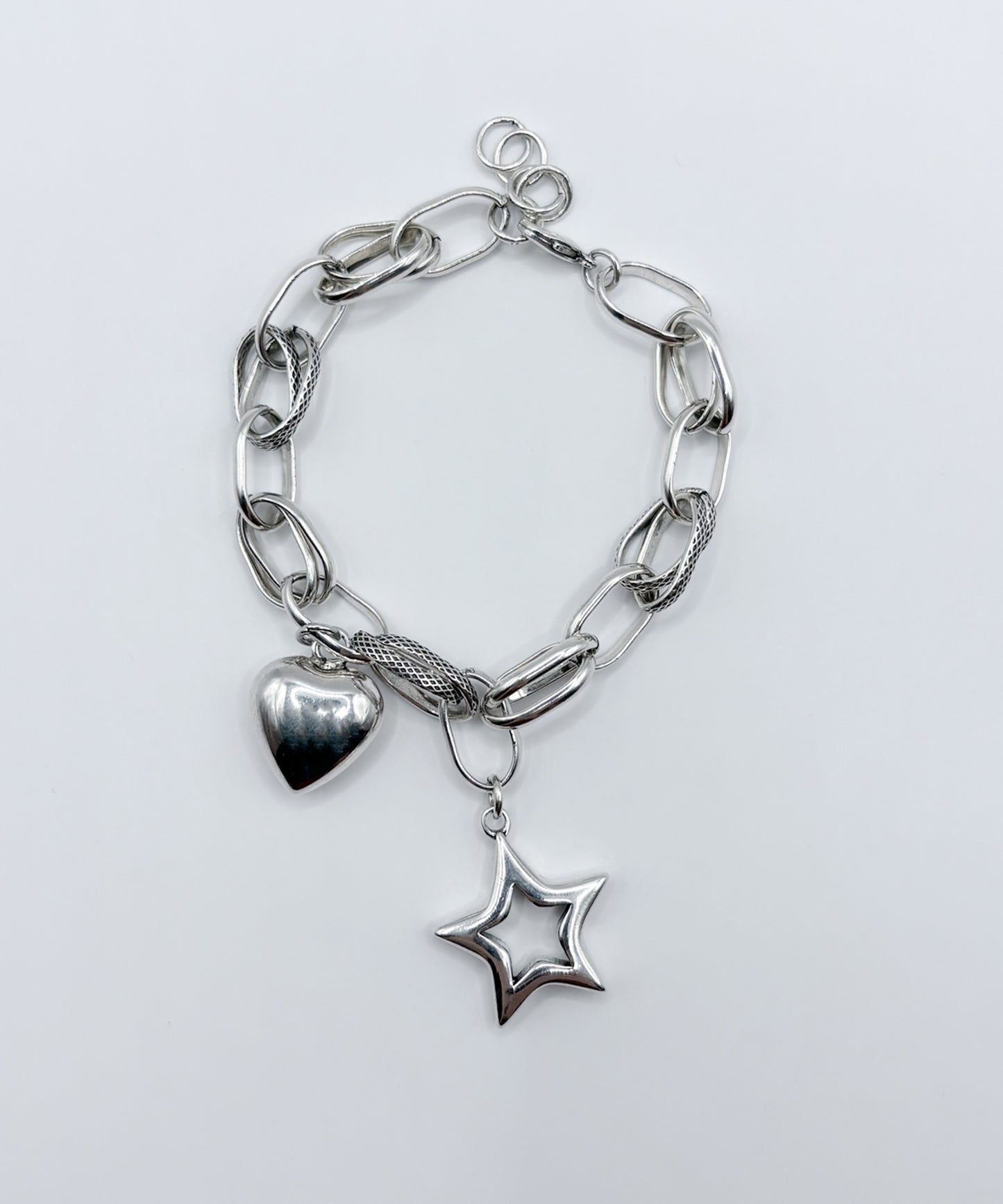 3Dチャームブレスレット【Silver】