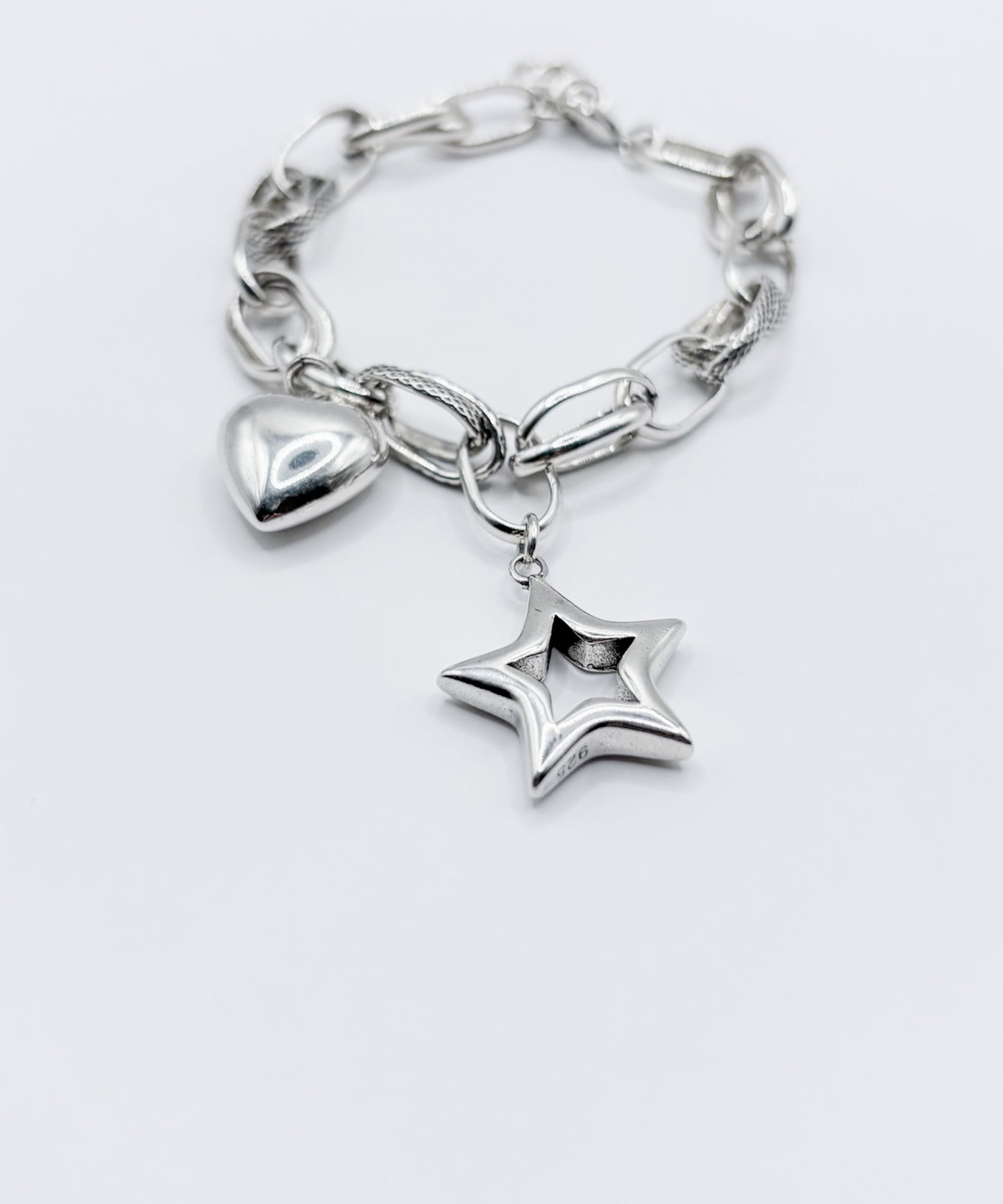 3Dチャームブレスレット【Silver】