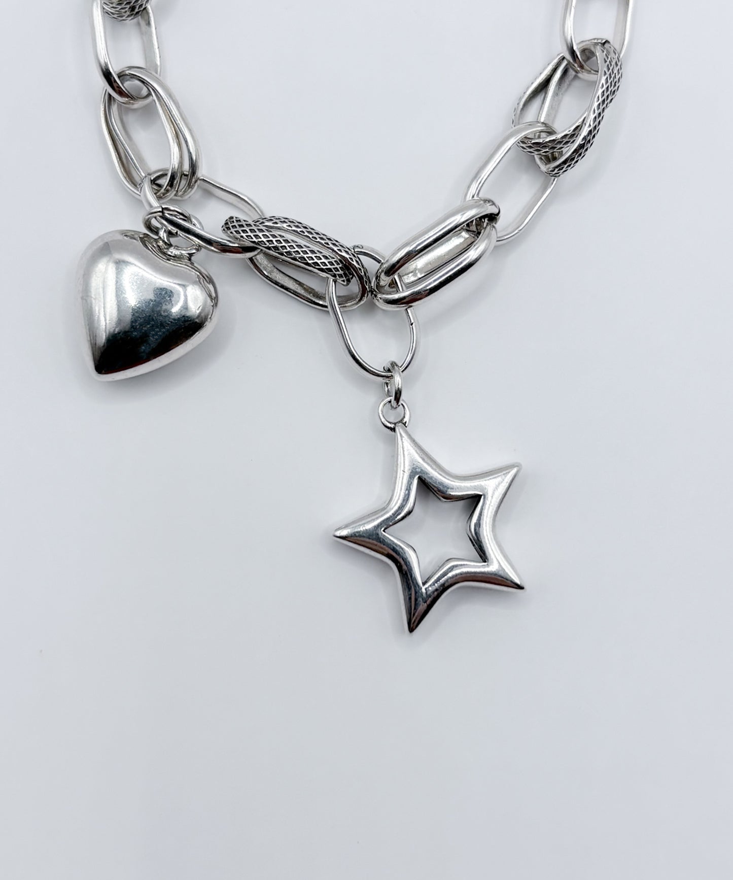 3Dチャームブレスレット【Silver】