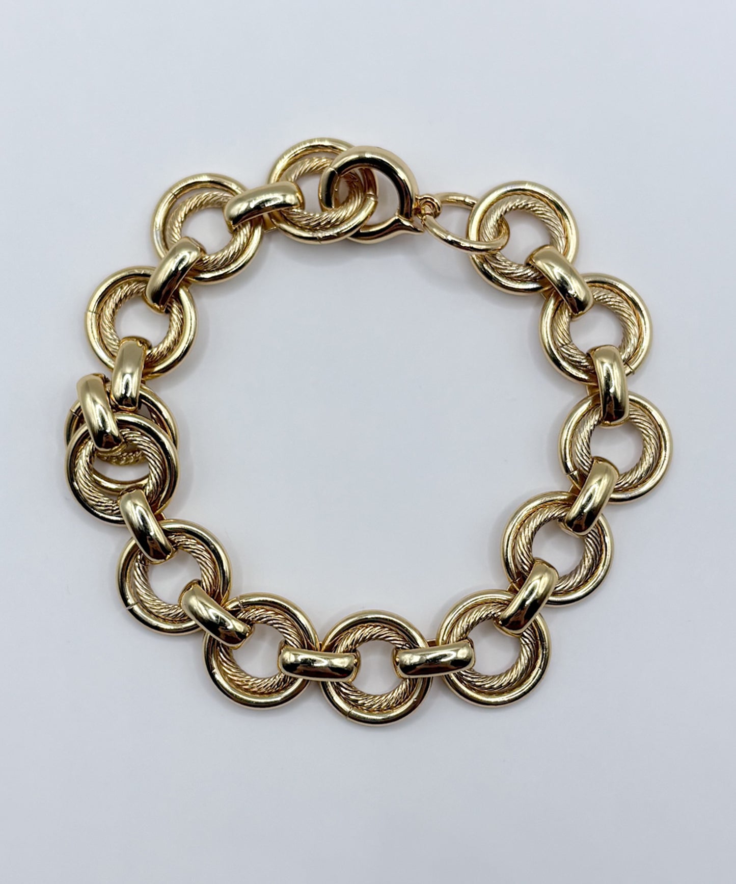 ダブルリングブレスレット【Gold】