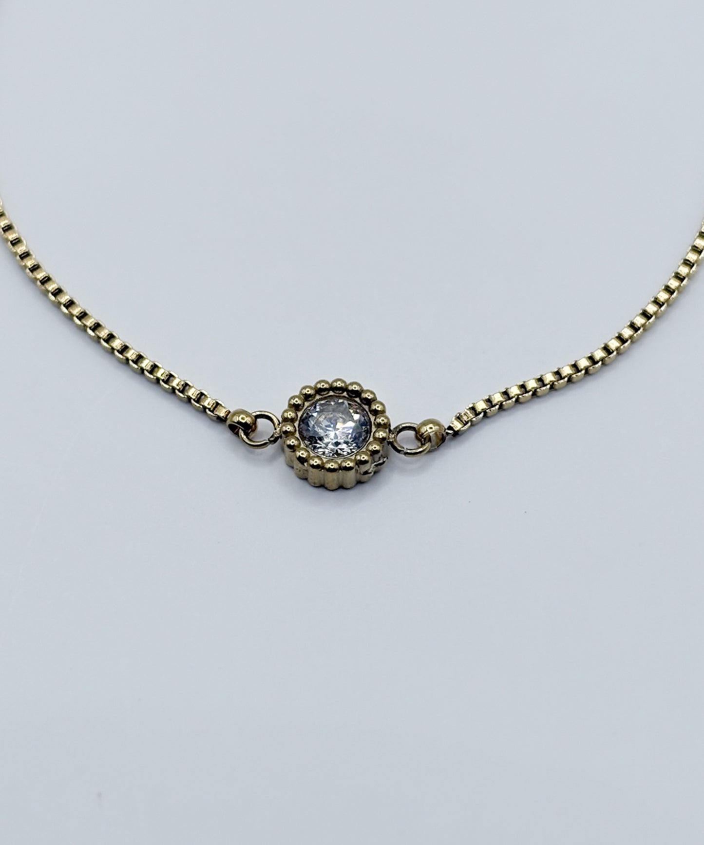 ワンストーンベネチアンチェーンブレスレット【Gold】