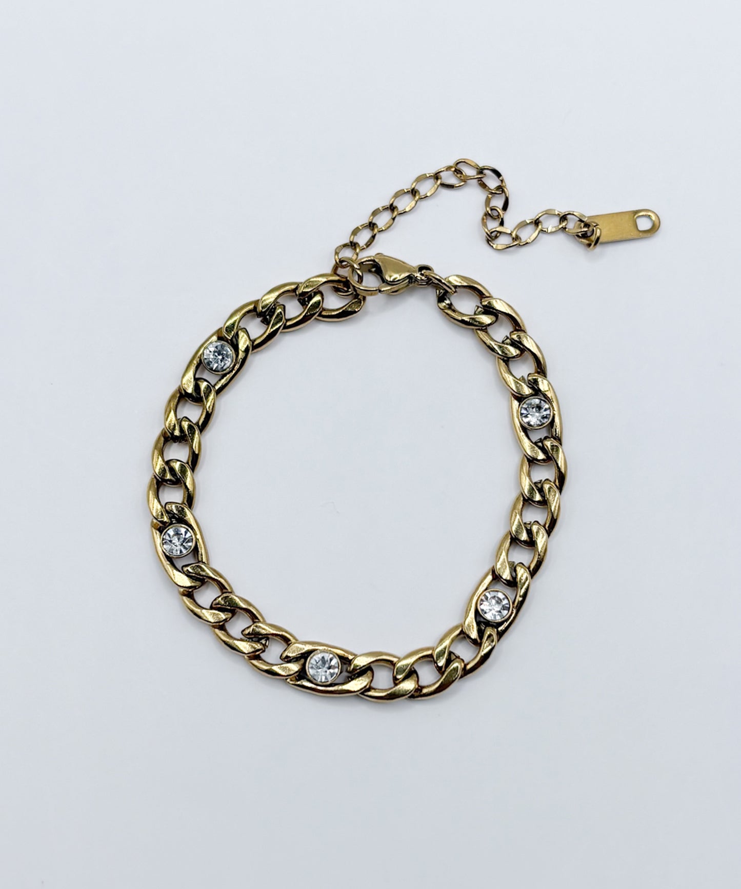 ヴィンテージ喜平ストーンブレスレット【Gold】