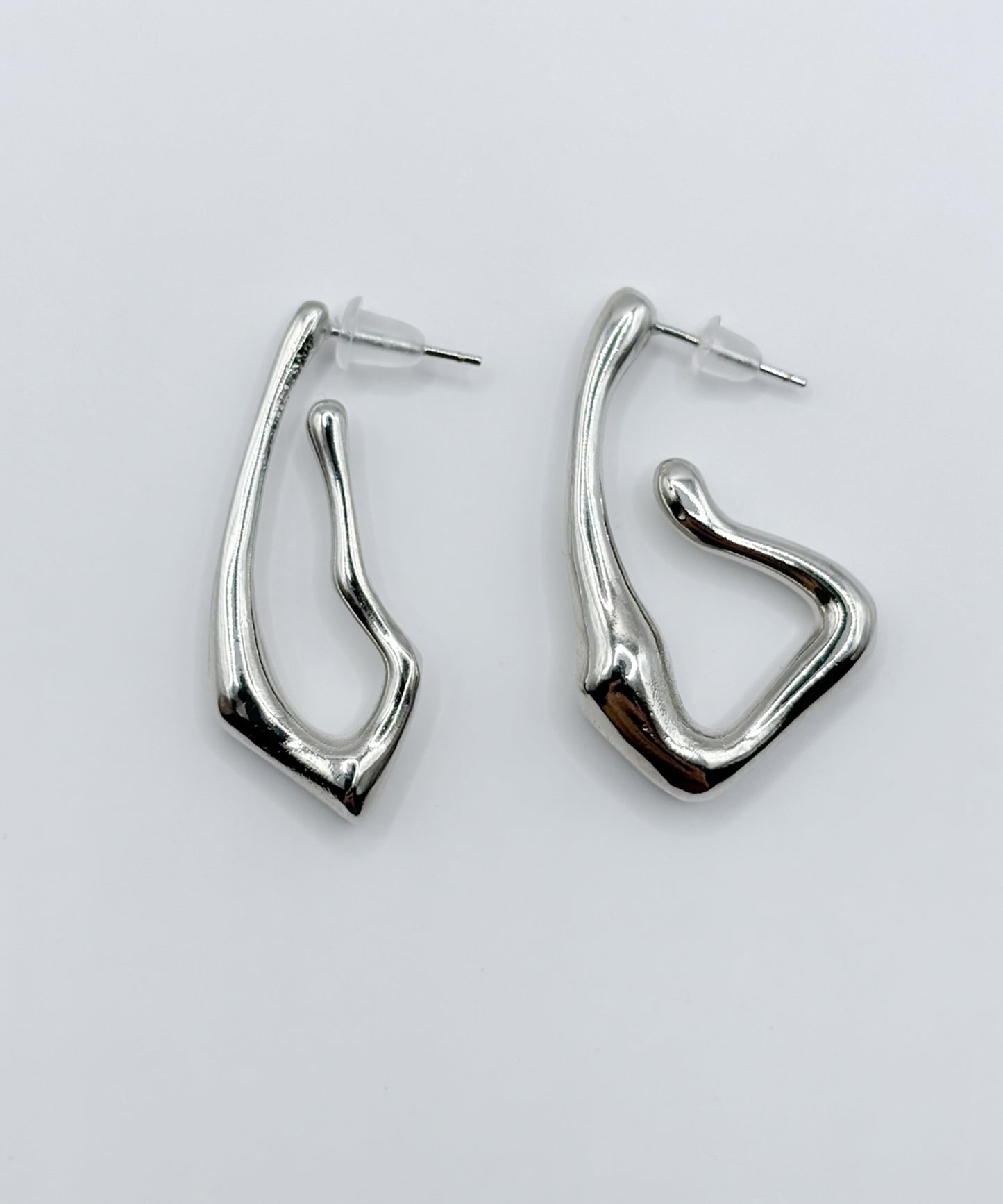 アシメワープドピアス【Silver】