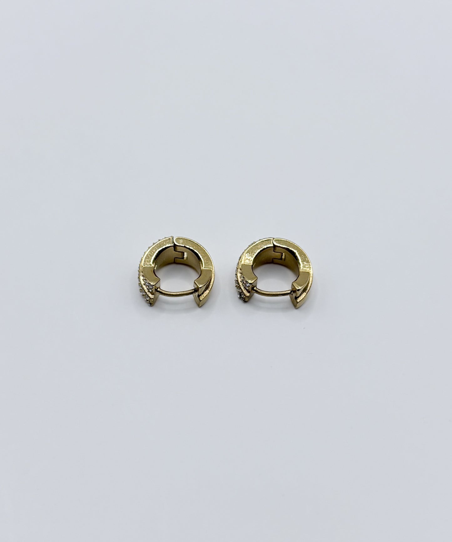 クロスストーンスモールピアス【Gold】