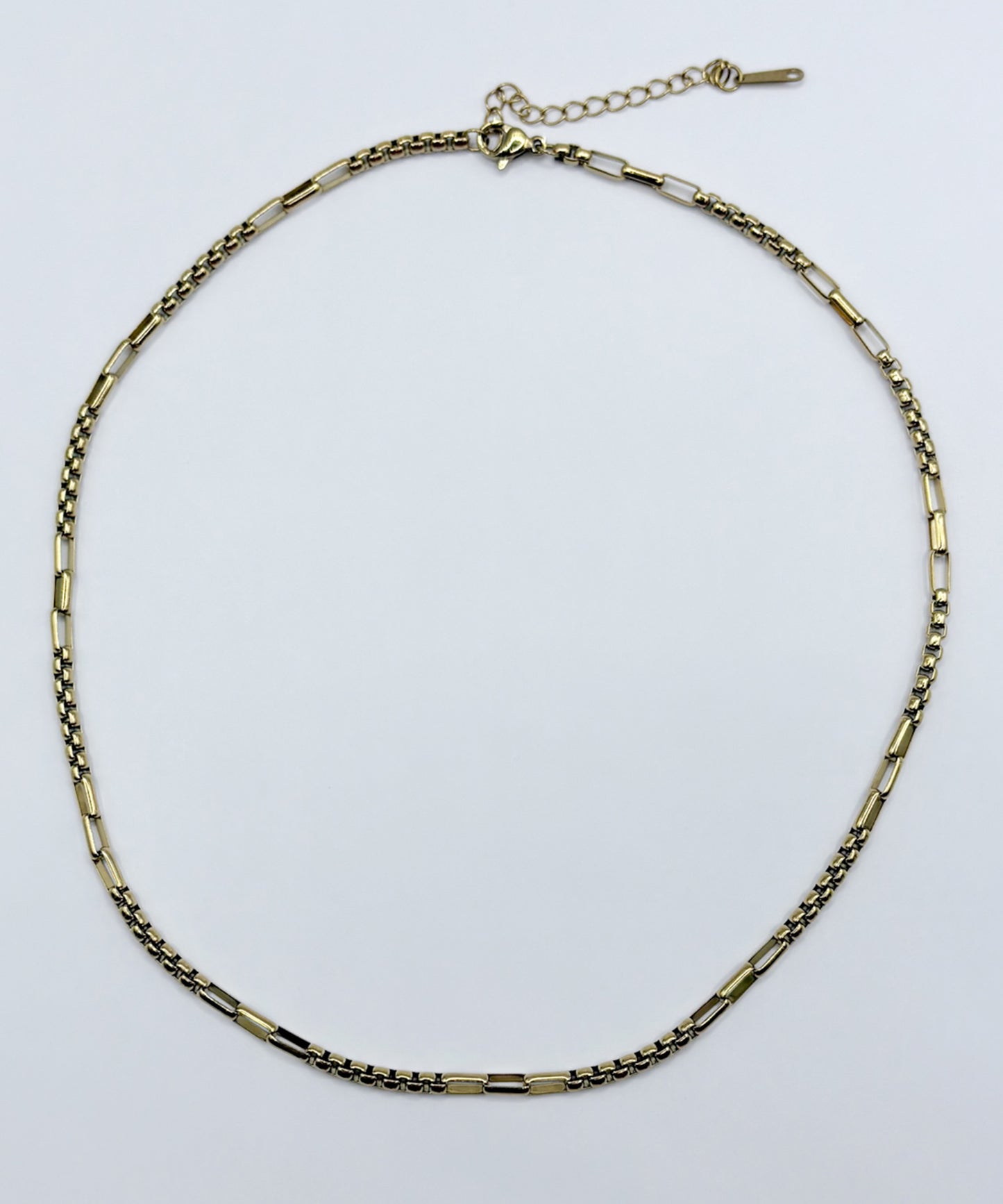 インターバルスクエアチェーンネックレス【Gold】