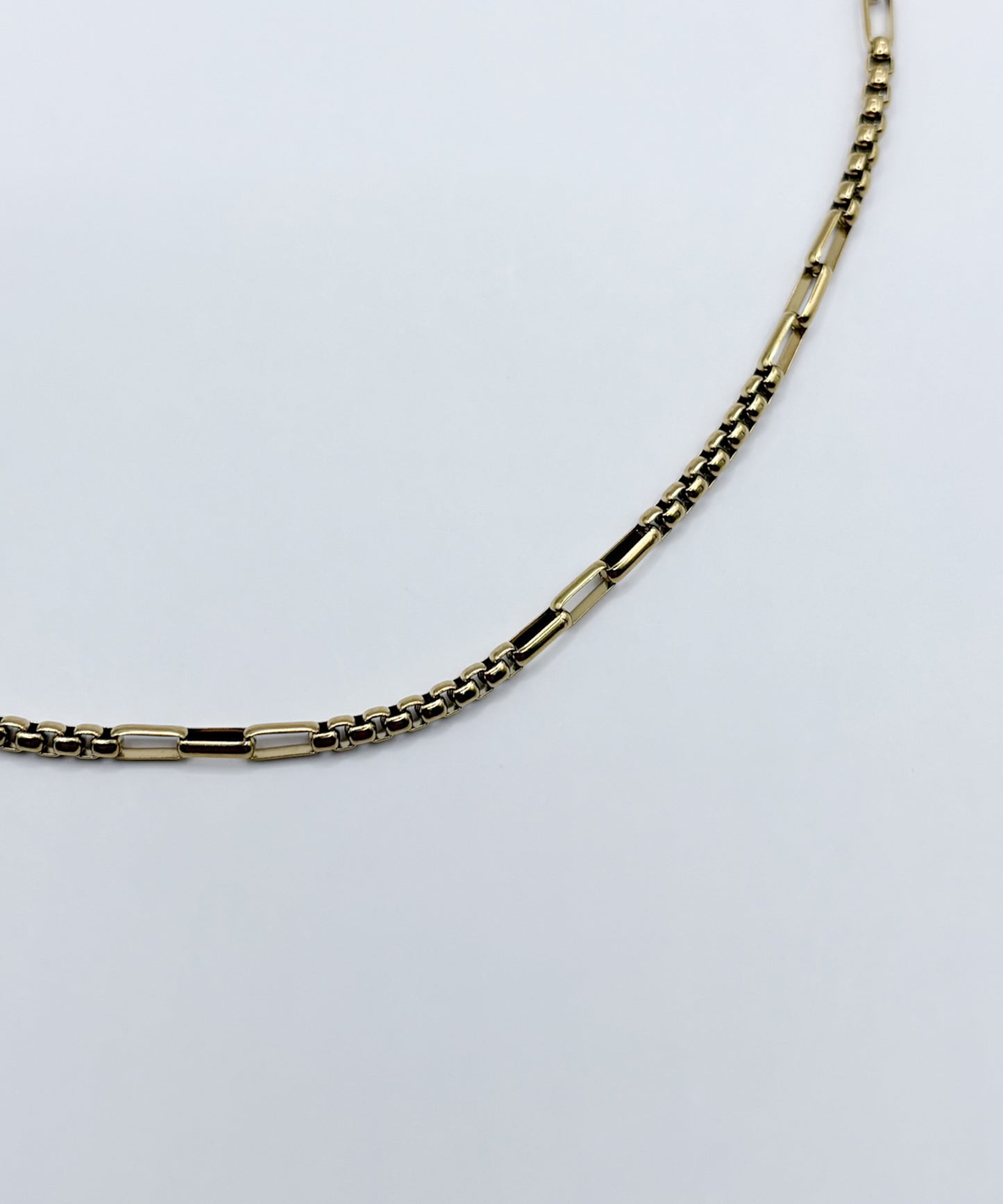 インターバルスクエアチェーンネックレス【Gold】