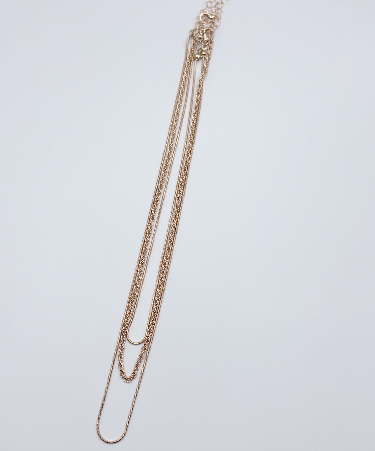 MIXチェーン3セットネックレス【Gold】